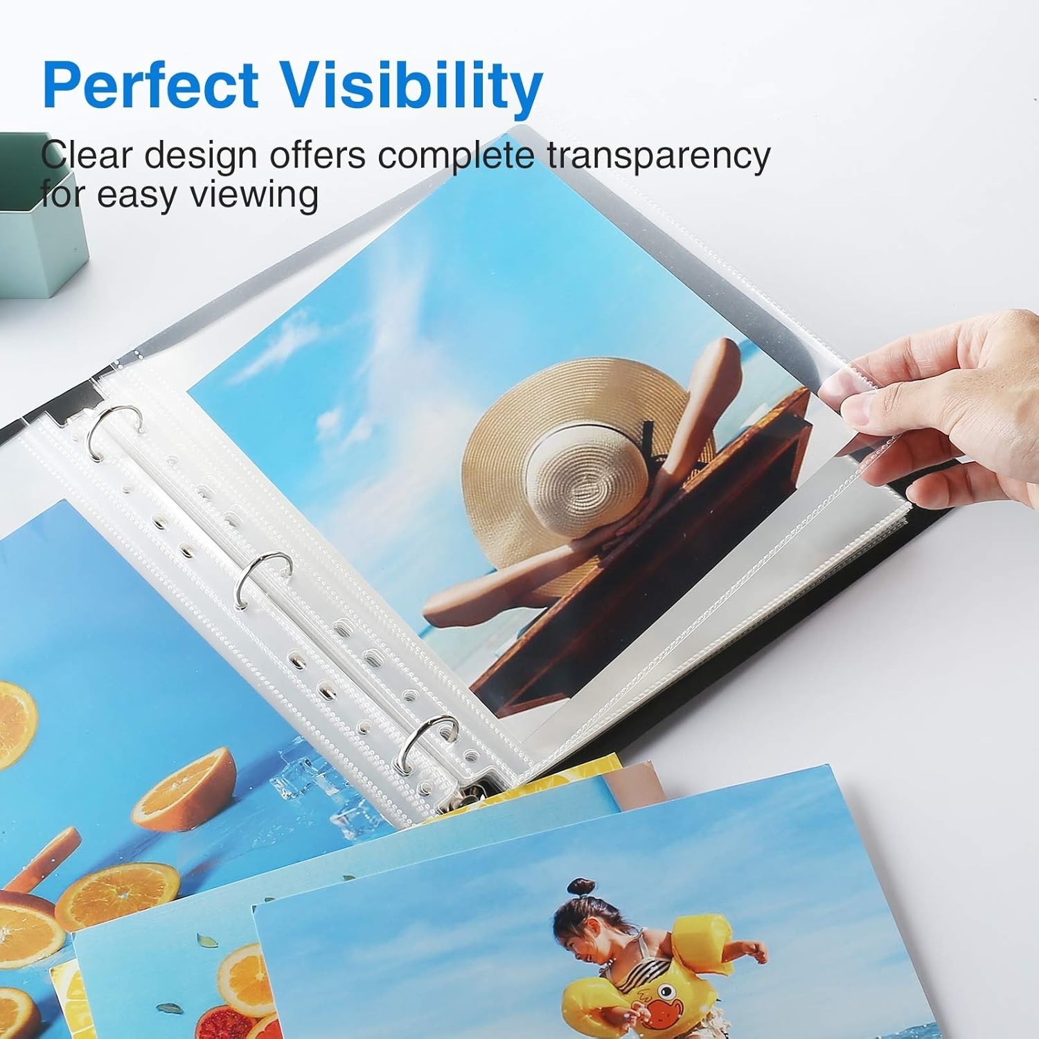 30 Count 8.5×11 Photo Protector Sleeves Heavy Duty Clear Archival 3 Ring Binder