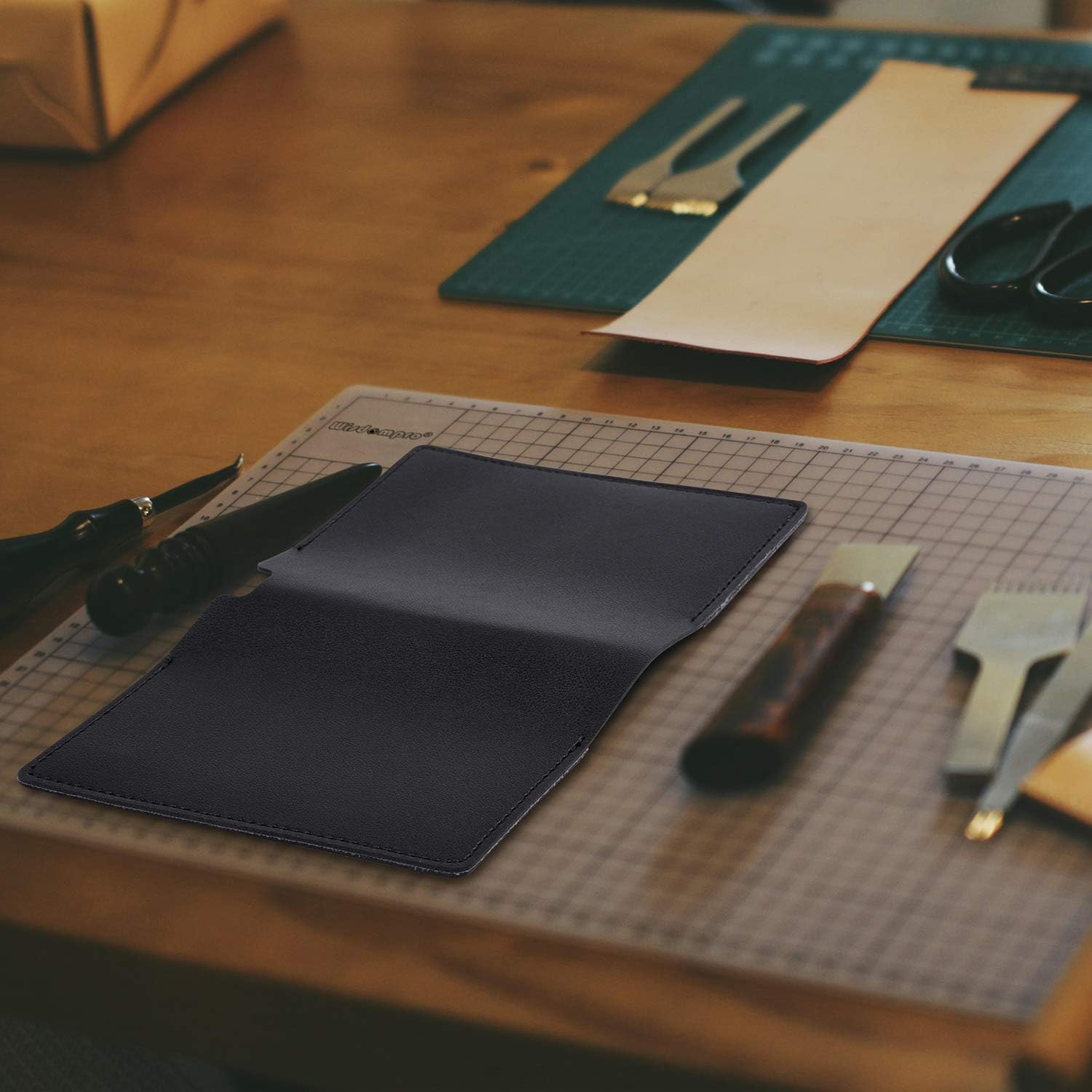 Wisdompro Journal Cover, 2 Pack PU Leather Notebook Cover for Field Notes, or Ot