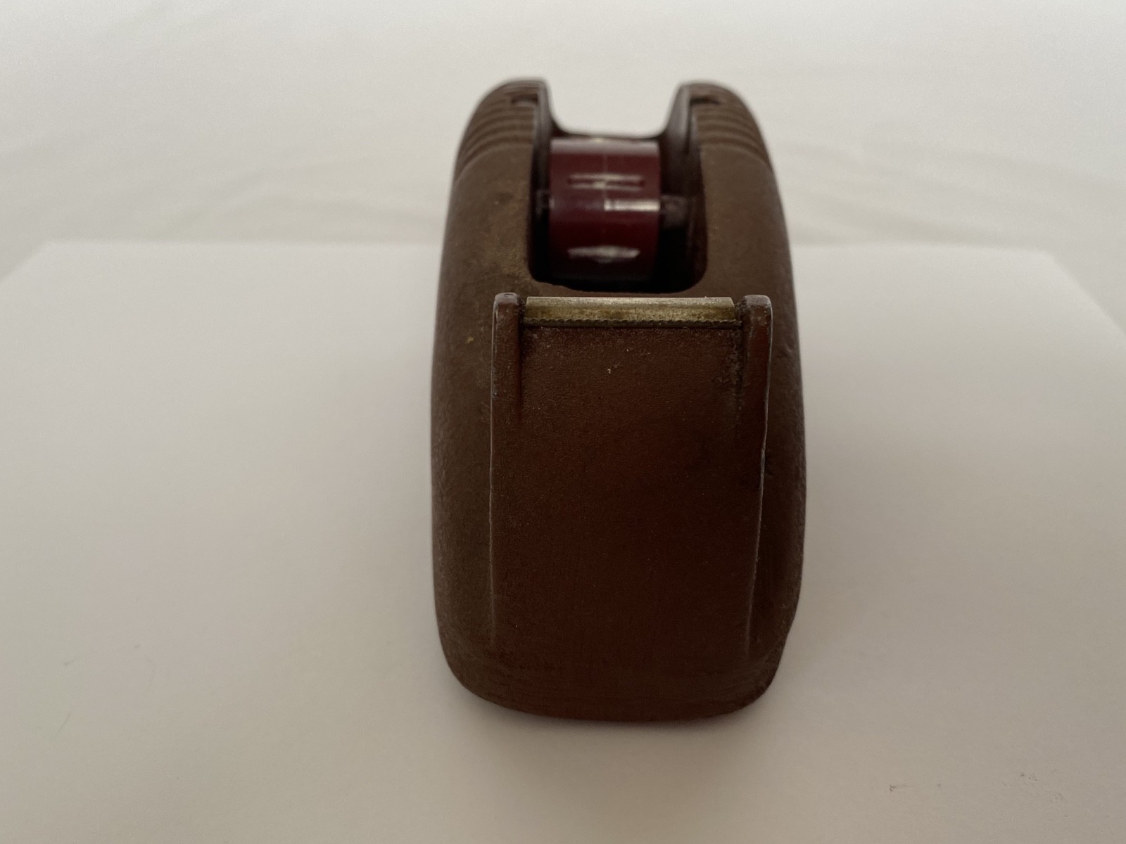 Vintage Scotch 3M Cast Iron Tape Dispenser Heavy Desk Top Brown USA