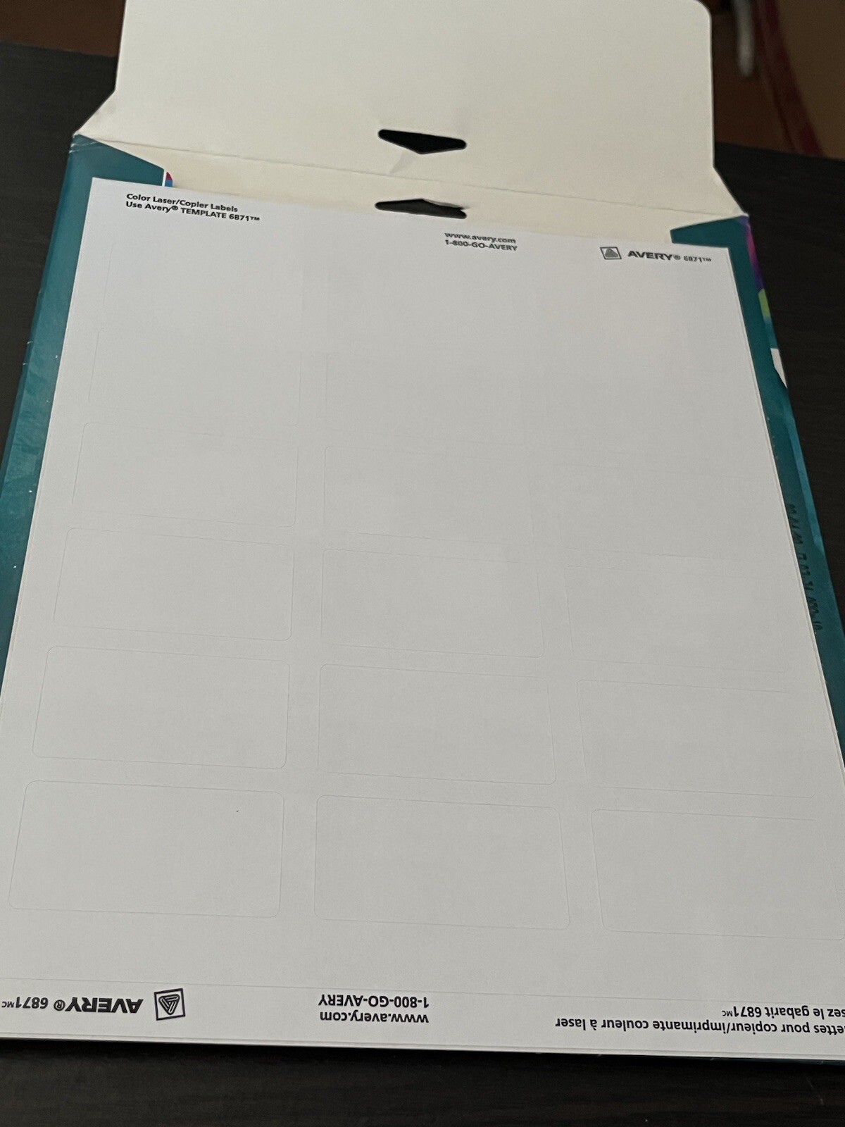 Avery Color Printing Mailing Labels 1 1/4 x 2 3/8 White Open Box 414 Labels