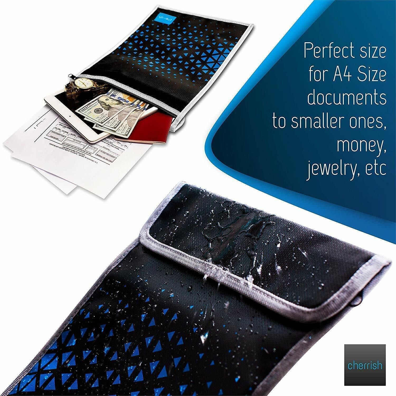 2-Pack Fireproof Document Bag 15×11 & Fireproof Laptop Bag 16×11 Water Resistant