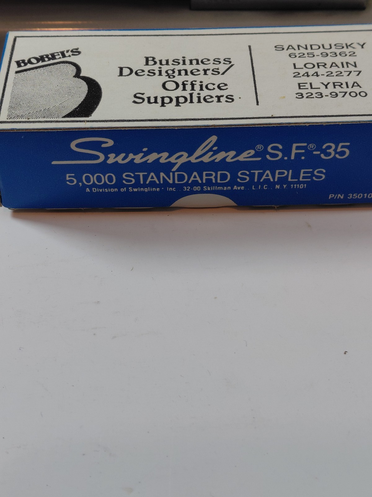 Vintage Bates 56 Desk Stapler Grey with Original Box & Swingline Staples USA