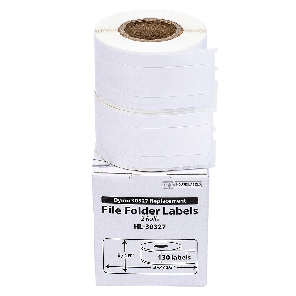 DYMO 30327 / 30576 Direct Thermal File Folder Labels – (110) Rolls of 130