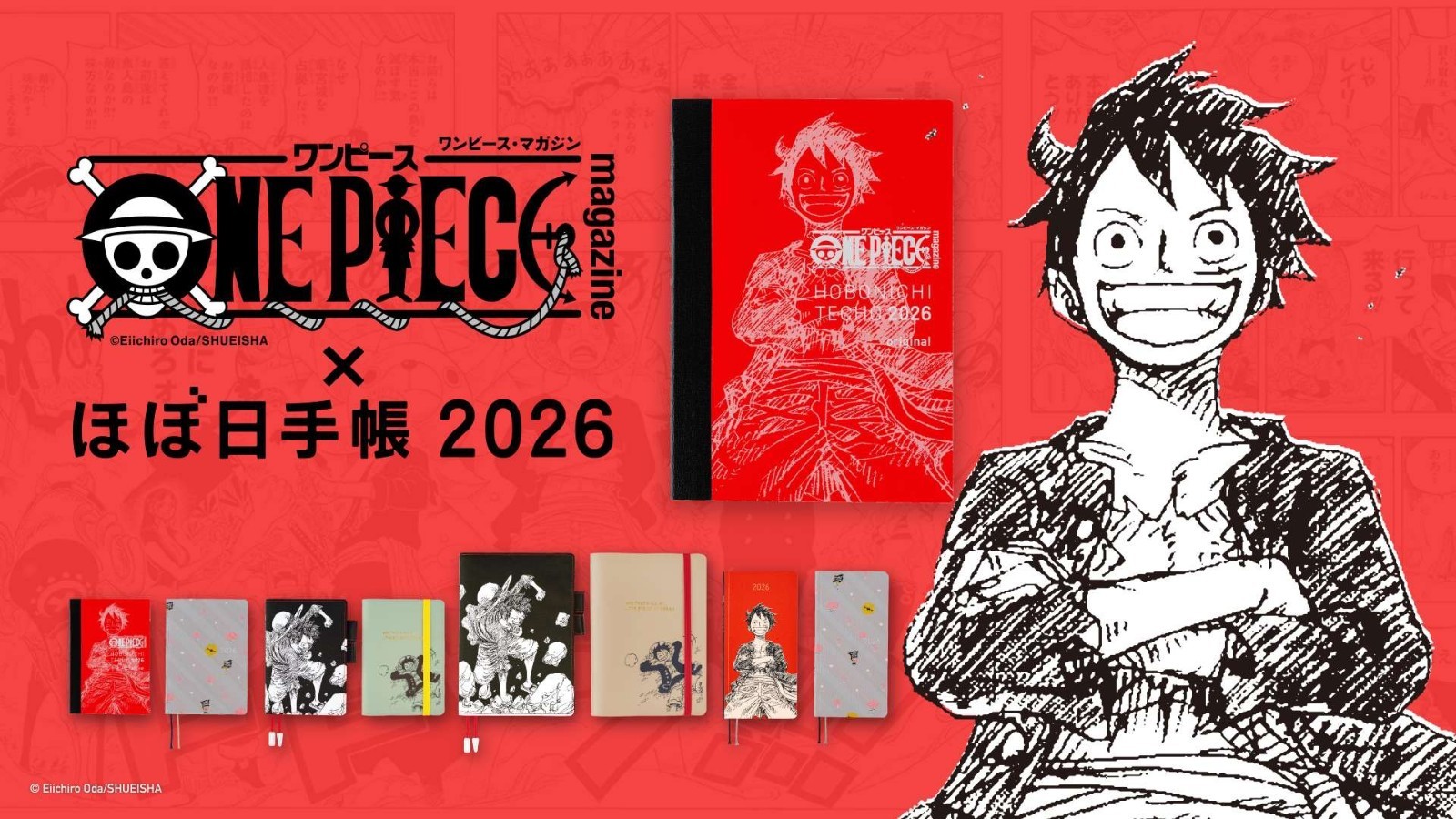 Hobonichi Techo A6 Cover ONE PIECE Luffy BLACK Magazine Vol.14 Japan Limited New