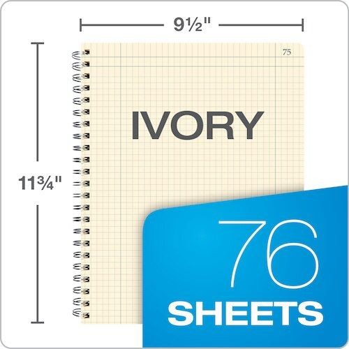 TOP35061 TOPS™ Computation Notebook, 9-1/2″ x 11-3/4″, Wire Bound, Graph Rule (4