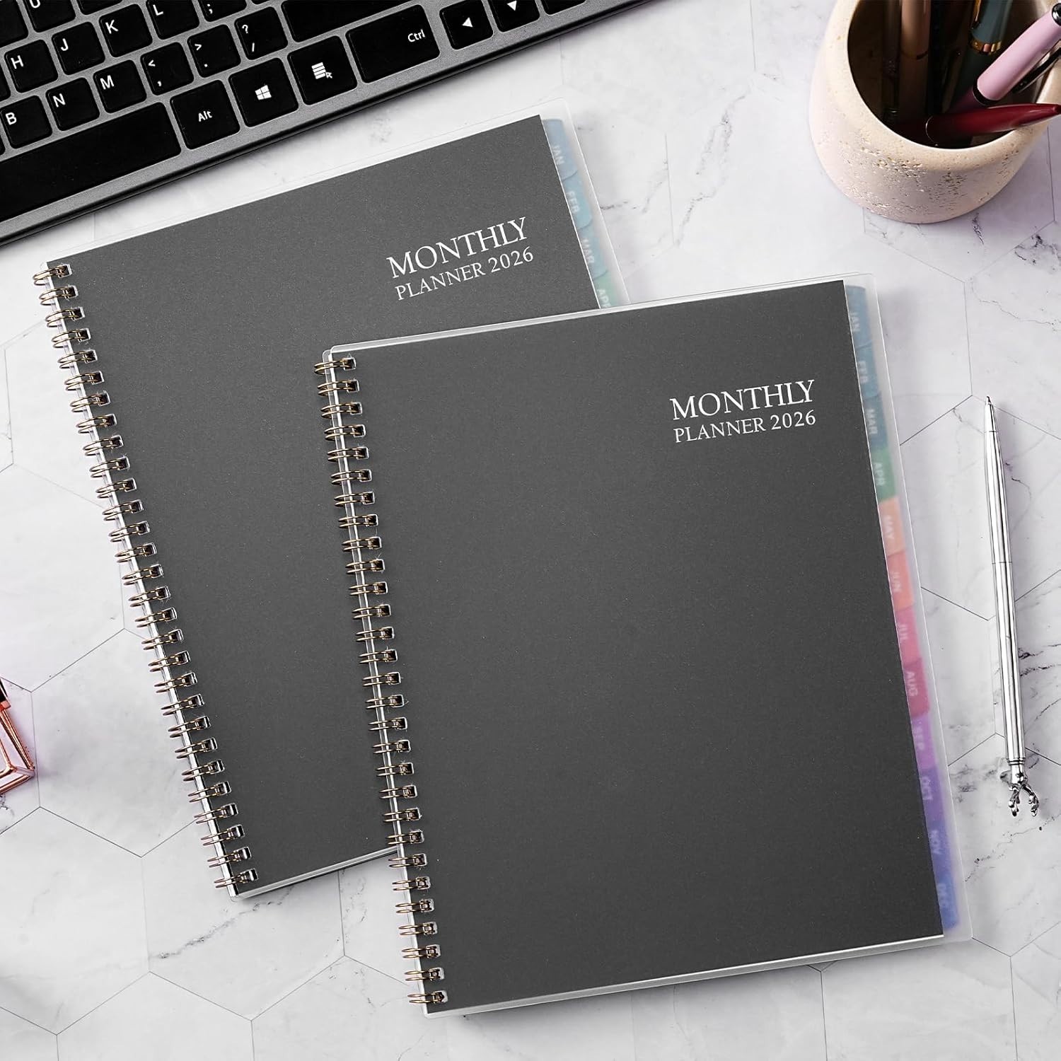 2026 Monthly Planner – Calendar 2026, 8” x 10”, 8×10 inches, black