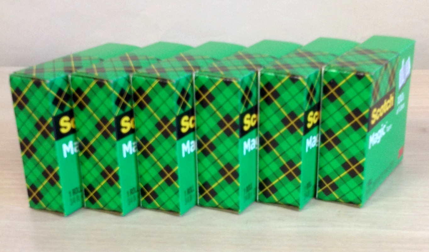 Lot of 6 Scotch Magic Tape Refills 3/4″ x 1296 1″ Core Clear Invisible MMM81034