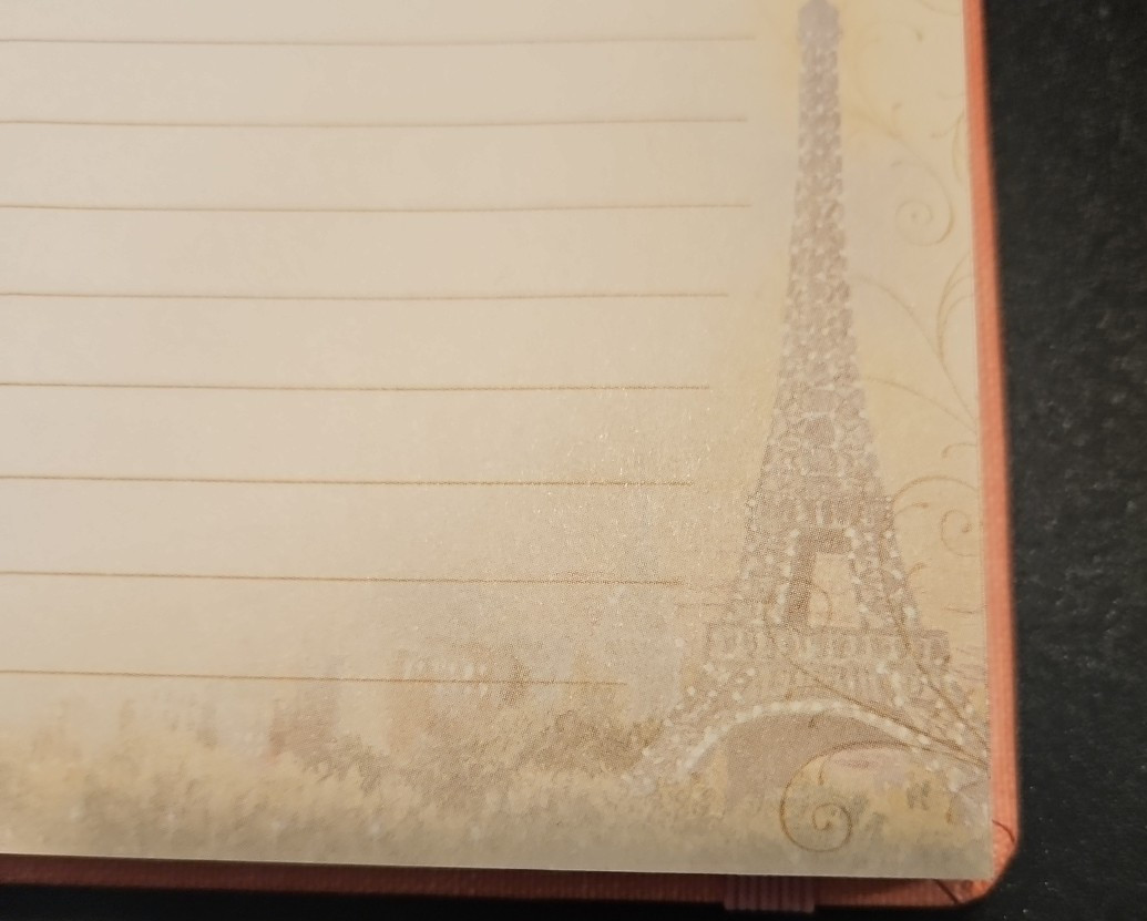 NWT Punch Studio Romantic Eiffel Tower Hardcover Journal 120-Count Lined Pages