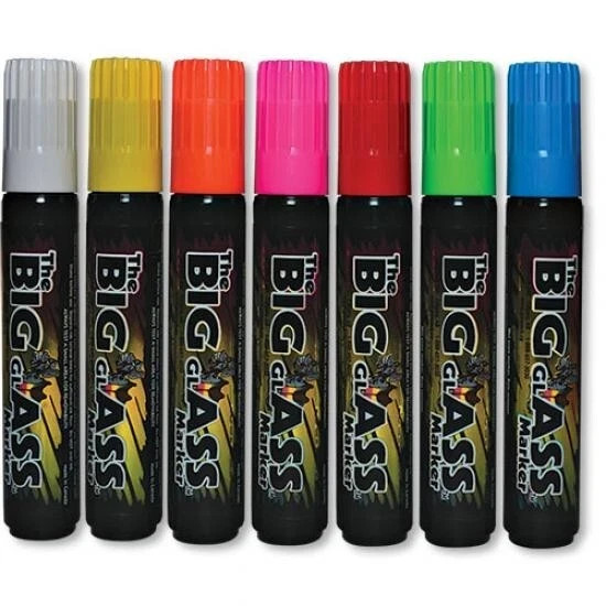 The Big Glass Marker Washable YELLOW Writer – Automotive Car Paint Pen – 1 Count
