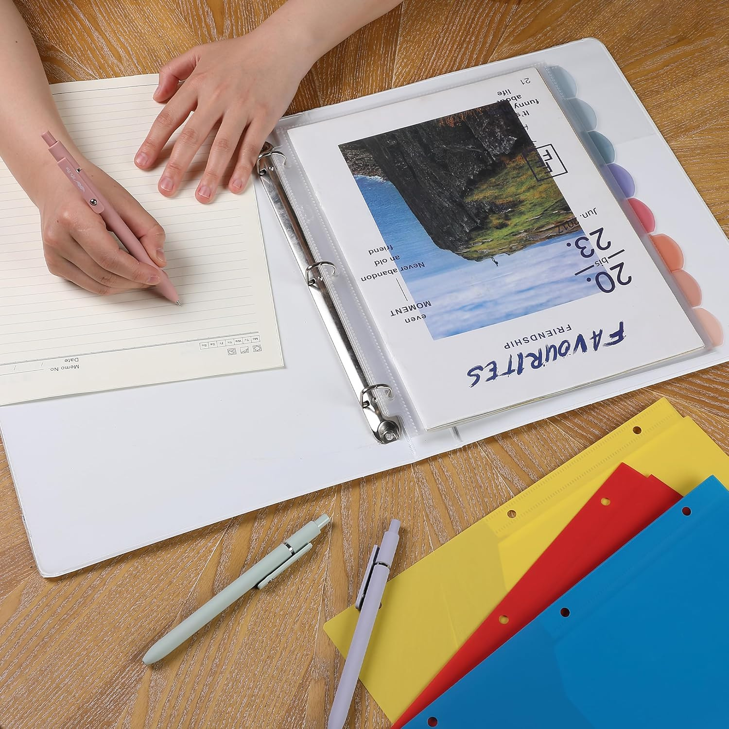 – Clear Sheet Protectors with Tabs, 8.5×11 Inches, 8 Tabs, 2 Sets, Durable Clear