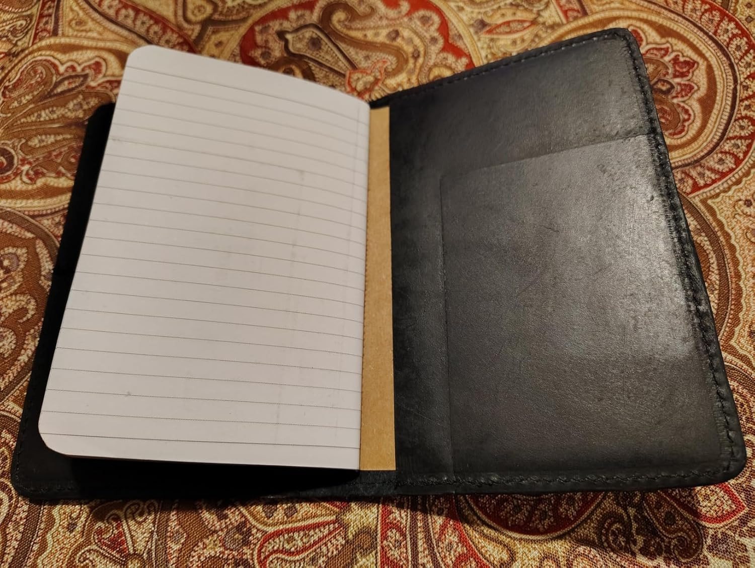 Leather Journal Cover for Field Notes, Notebook Cover for Moleskine Cahier, Vint