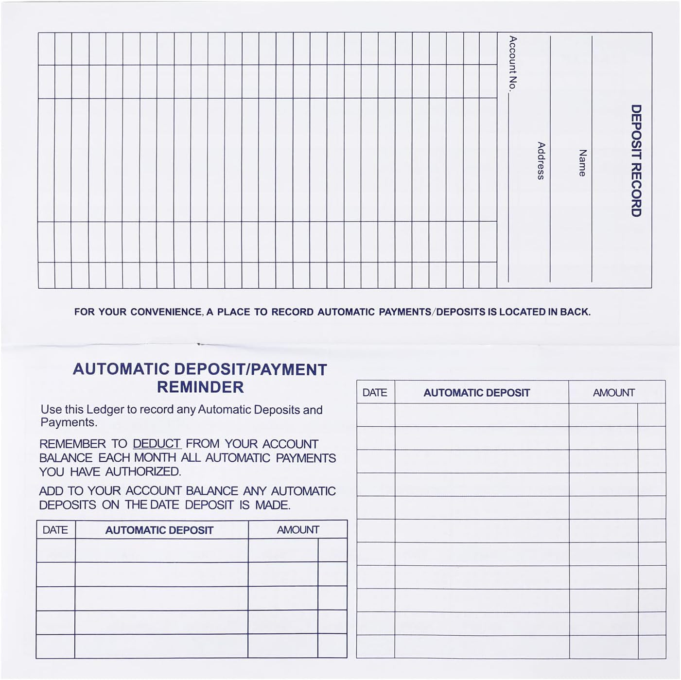 Larger Lines 20 Pack Checkbook Register, Check Registers for Personal Use