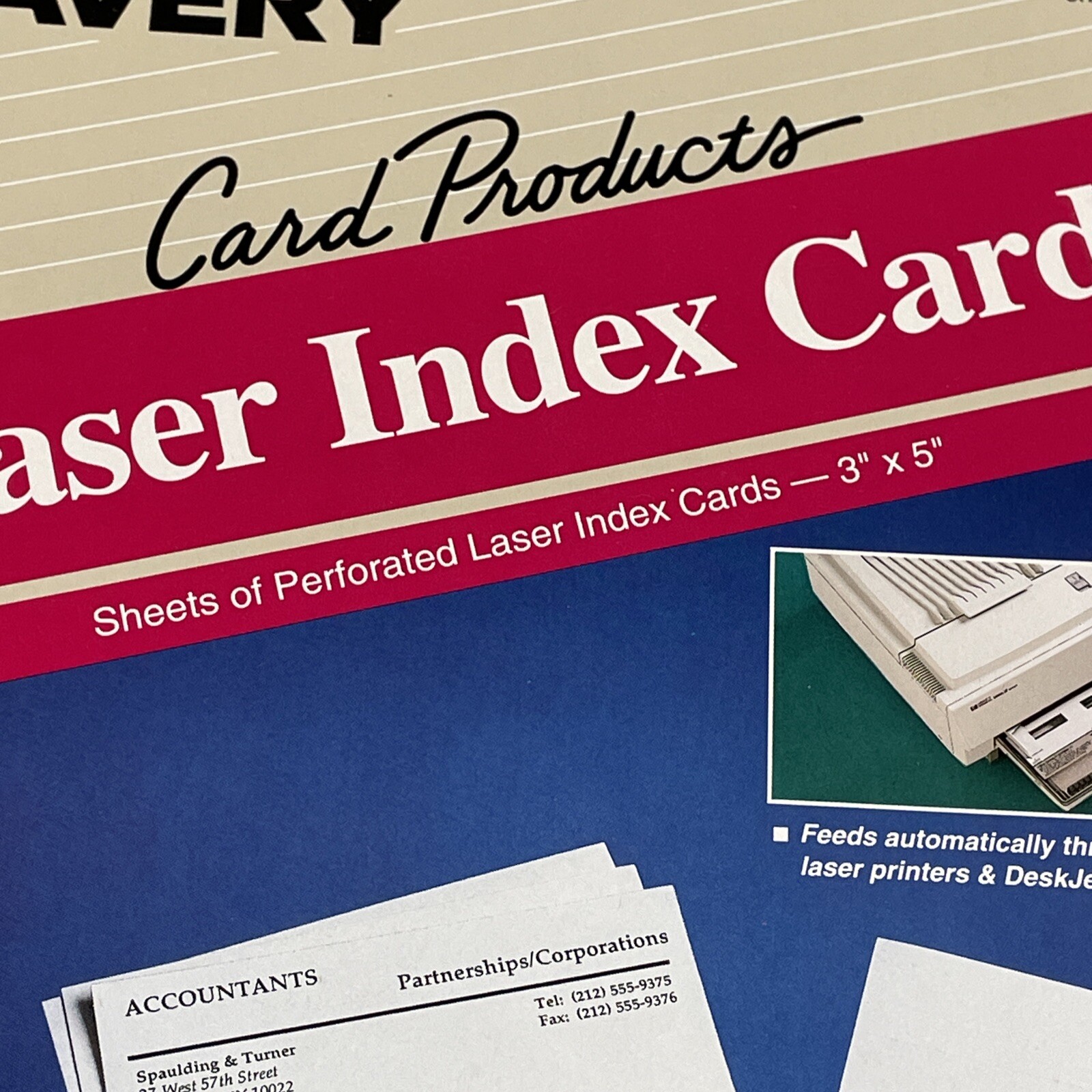 Avery White Index Cards For Laser Inkjet Printer 150- 3 x 5 Perforated 5388 New
