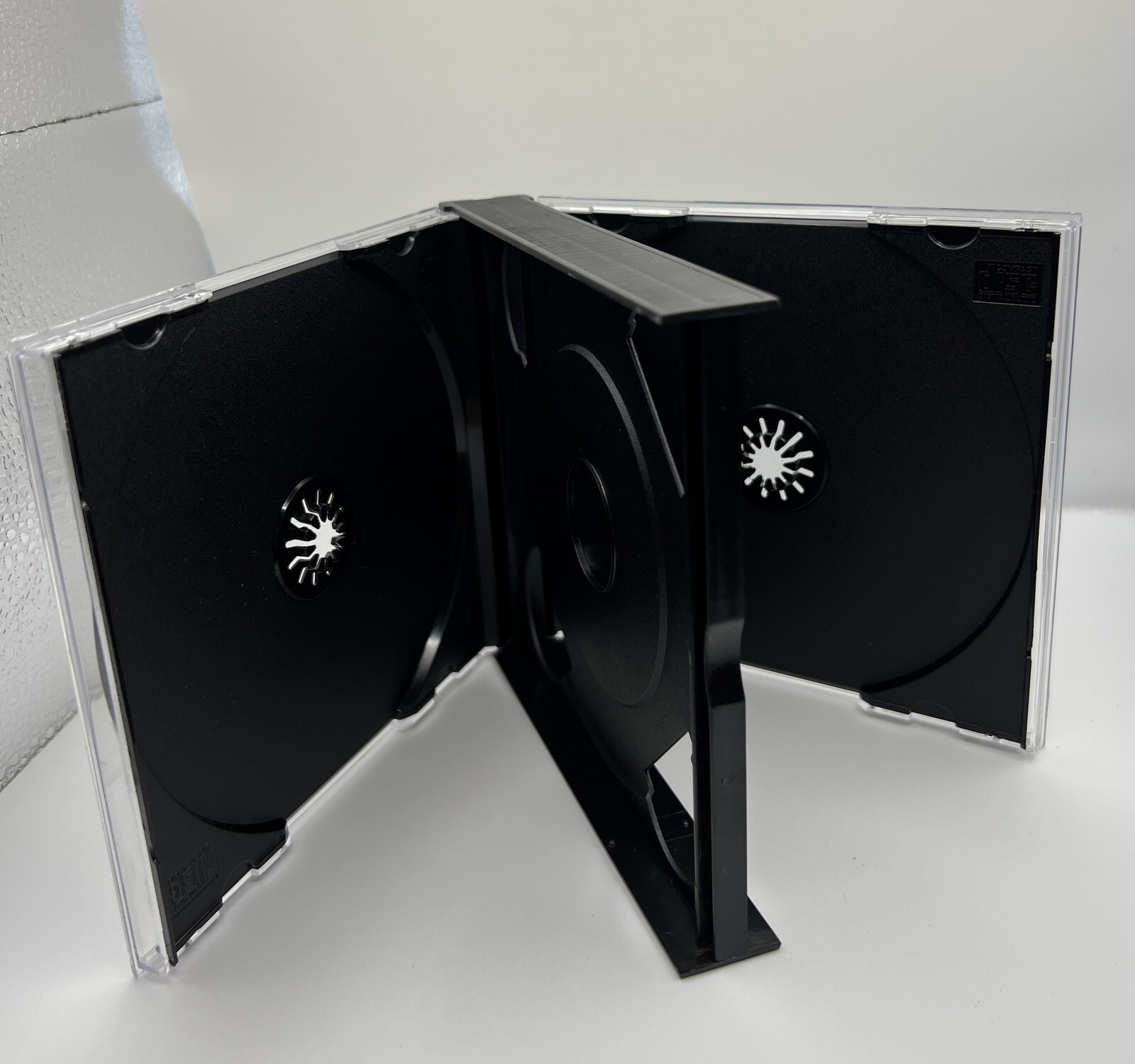 3 NEW CHUBBY 24MM Double (2) CD CASE WITH BLACK TRAY, ASSEMBLED, 1057Q+QJ01