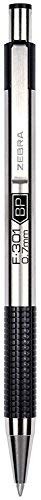 Zebra F-301 Retractable Ballpoint Pen with 1 Count (Pack of 4), Black, blue