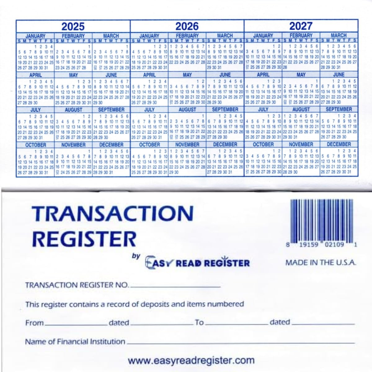 12 Check registers for Personal Checkbook – Checkbook Ledger Transaction Regi…