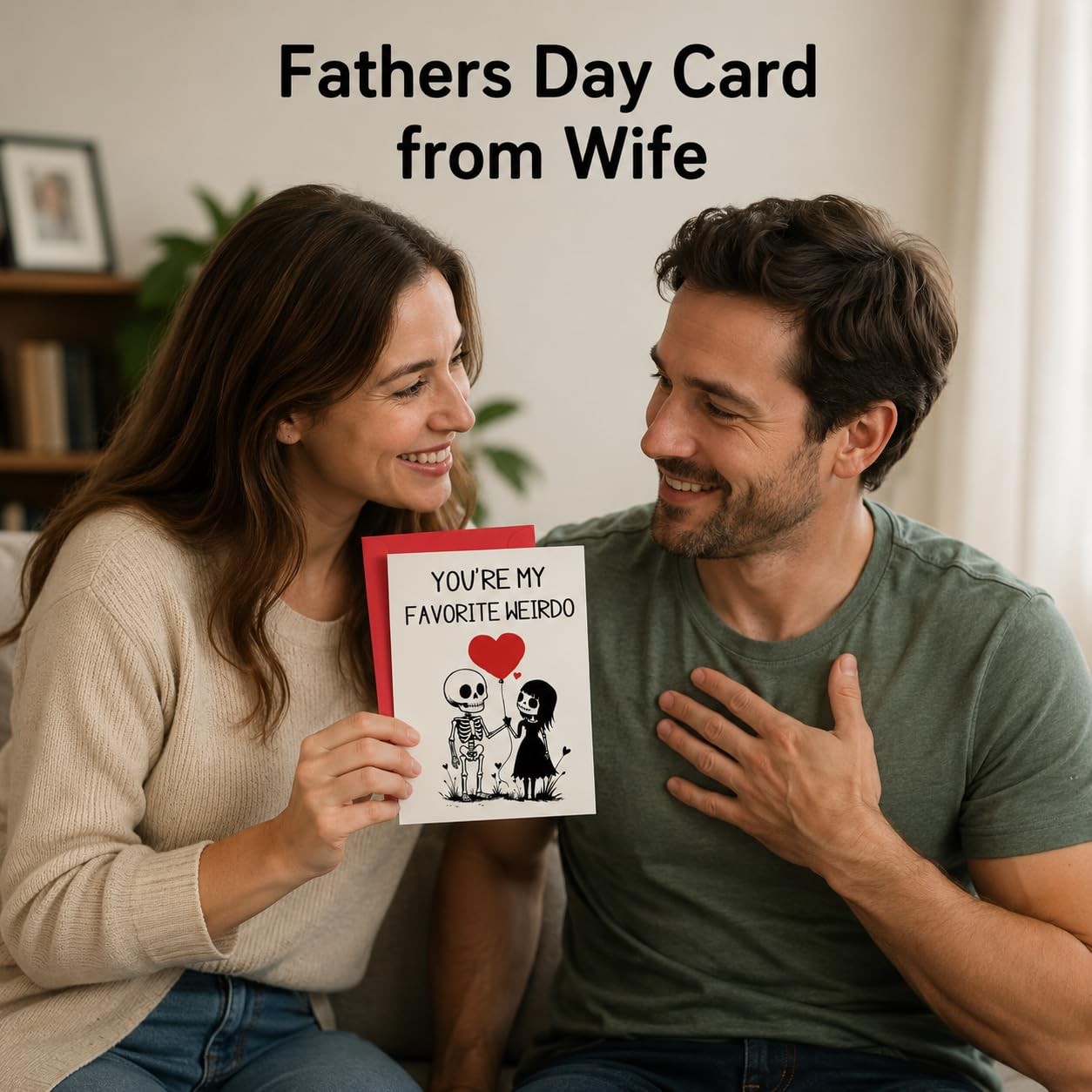 Skeleton Fathers Day Cards For Men Husband Gothic Dark Humorous Greeting