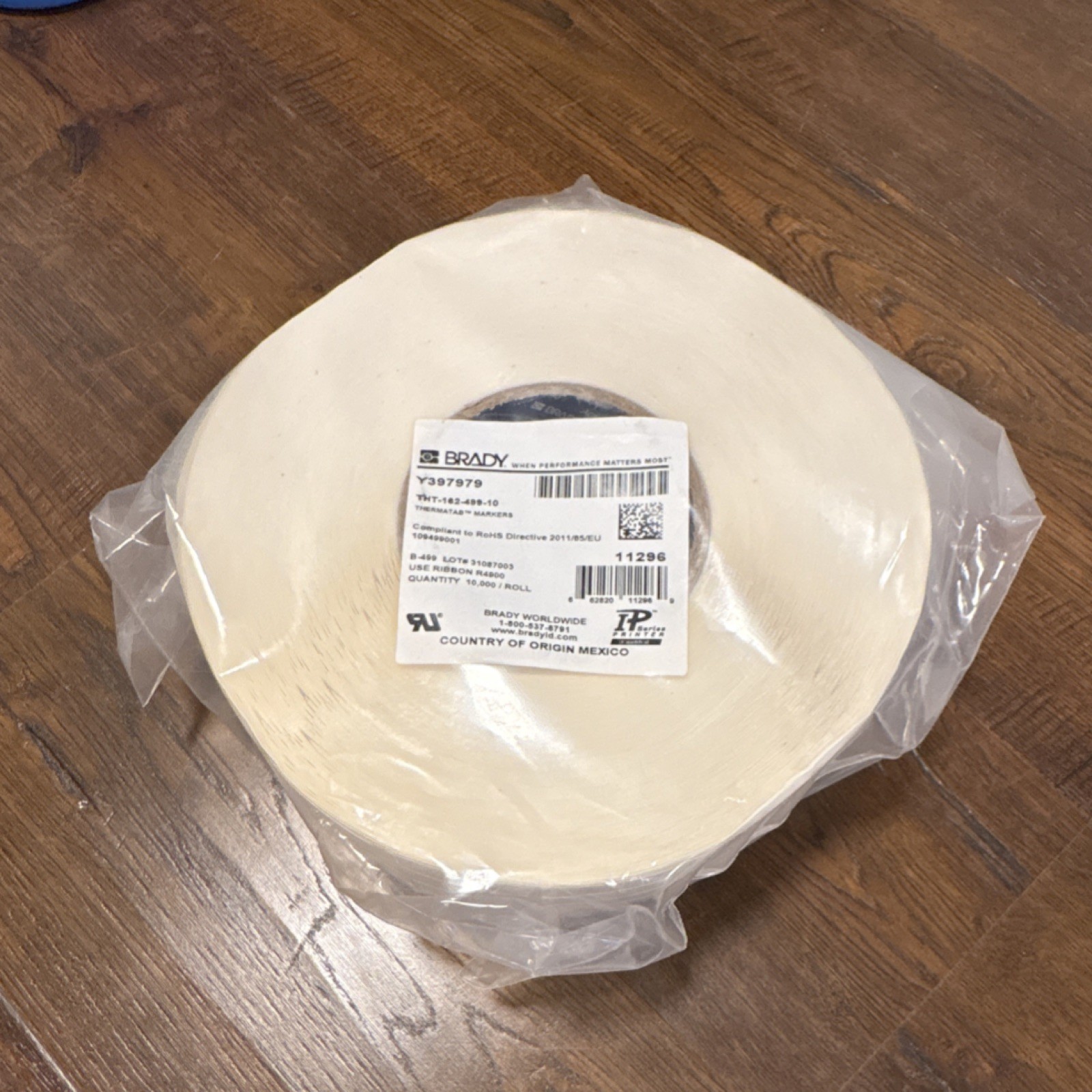 Brady THT-162-499-10 Thermatag Markers B-499 Blank Labels 10,000/Roll