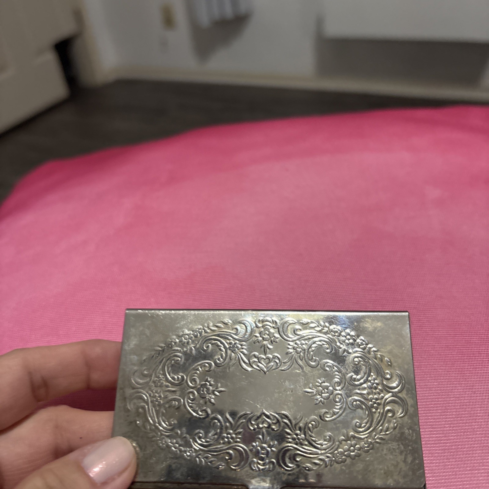 Vintage Silver Plated Business Cards Holder Or Wallet