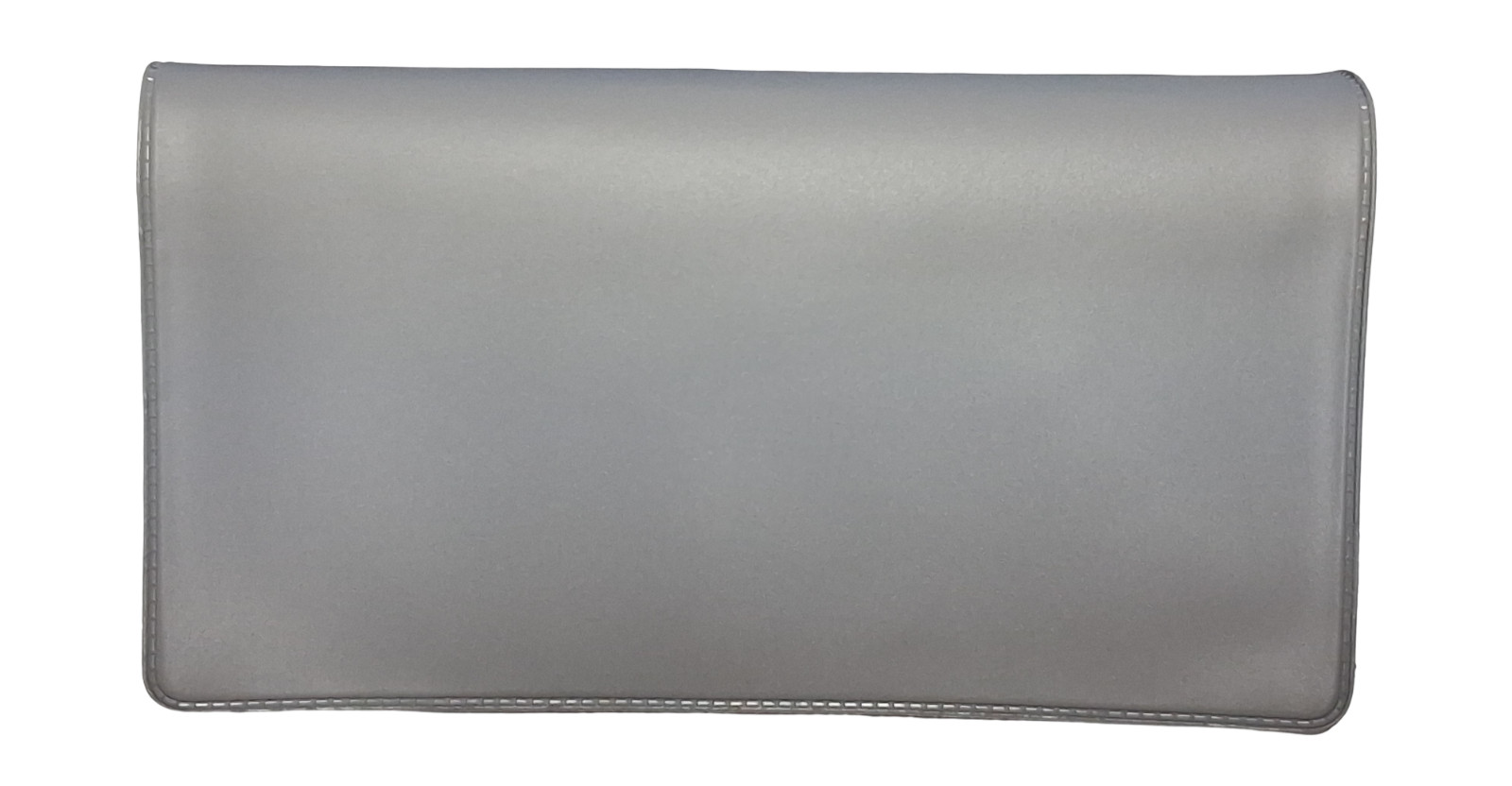 1 Gray Vinyl Checkbook Cover Standard Top Stub 6- 1/4″ x 3-3/8″ New