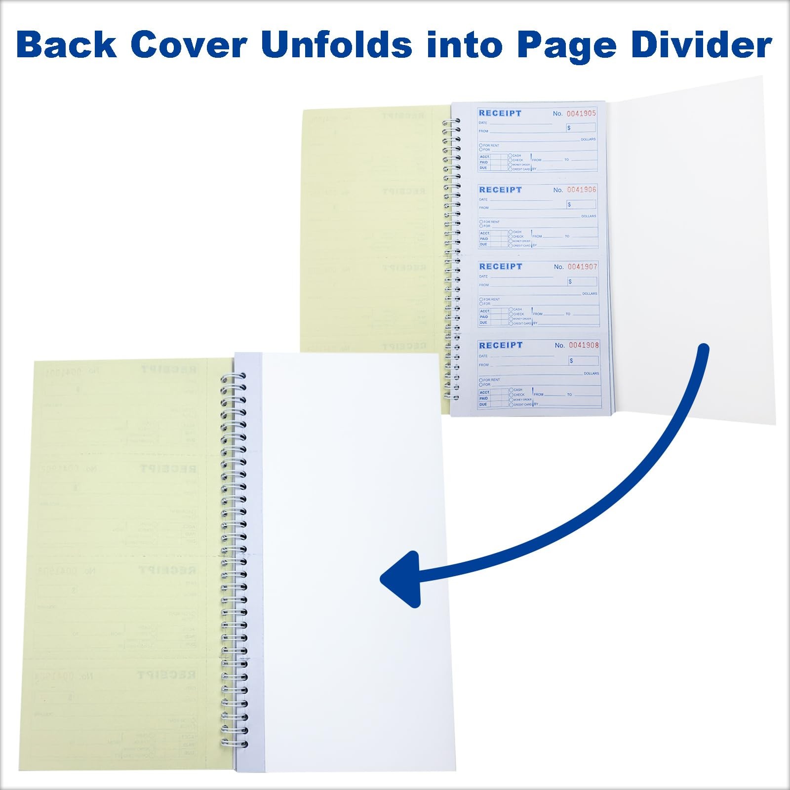 1 PCS Money Rent Receipt Book 3Part Carbonless 51/2×11 Inch 100 Sets