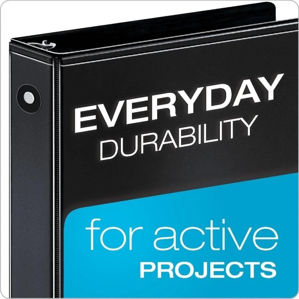 Bulk Economy 3-Ring Binders, 1″, Holds 225 Sheets, ClearVue, Carton of 12