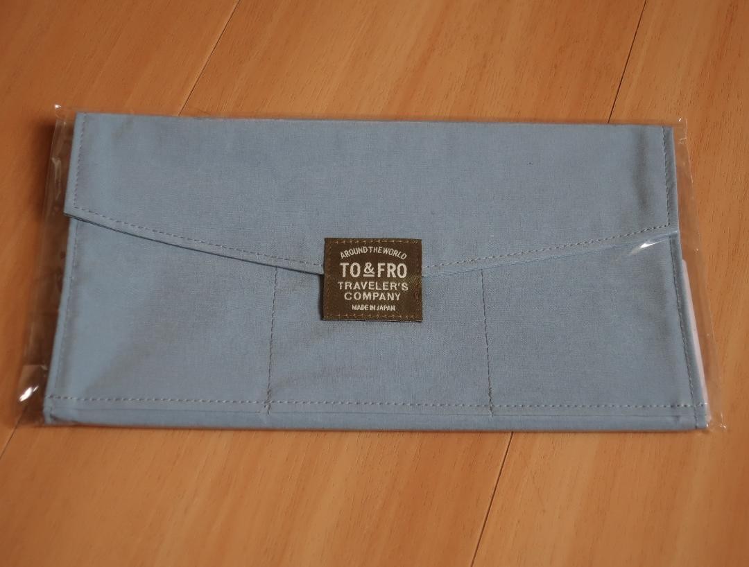 Traveler’s Notebook TO&FRO Zipper Case Regular Size Blue Gray Water Repellent