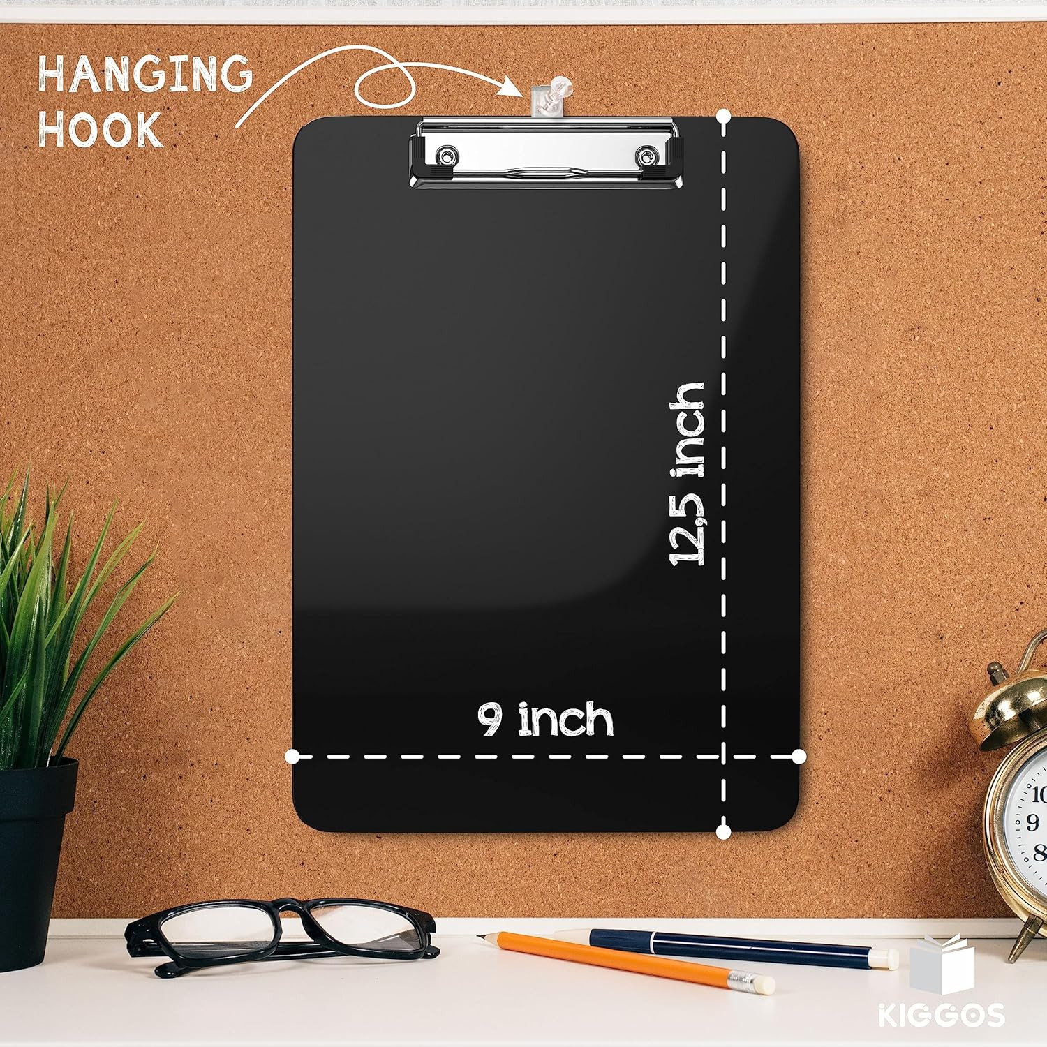 6 Pack Plastic Clipboards Black Clip Boards Low Profile Metal Clip Board 12.5 X