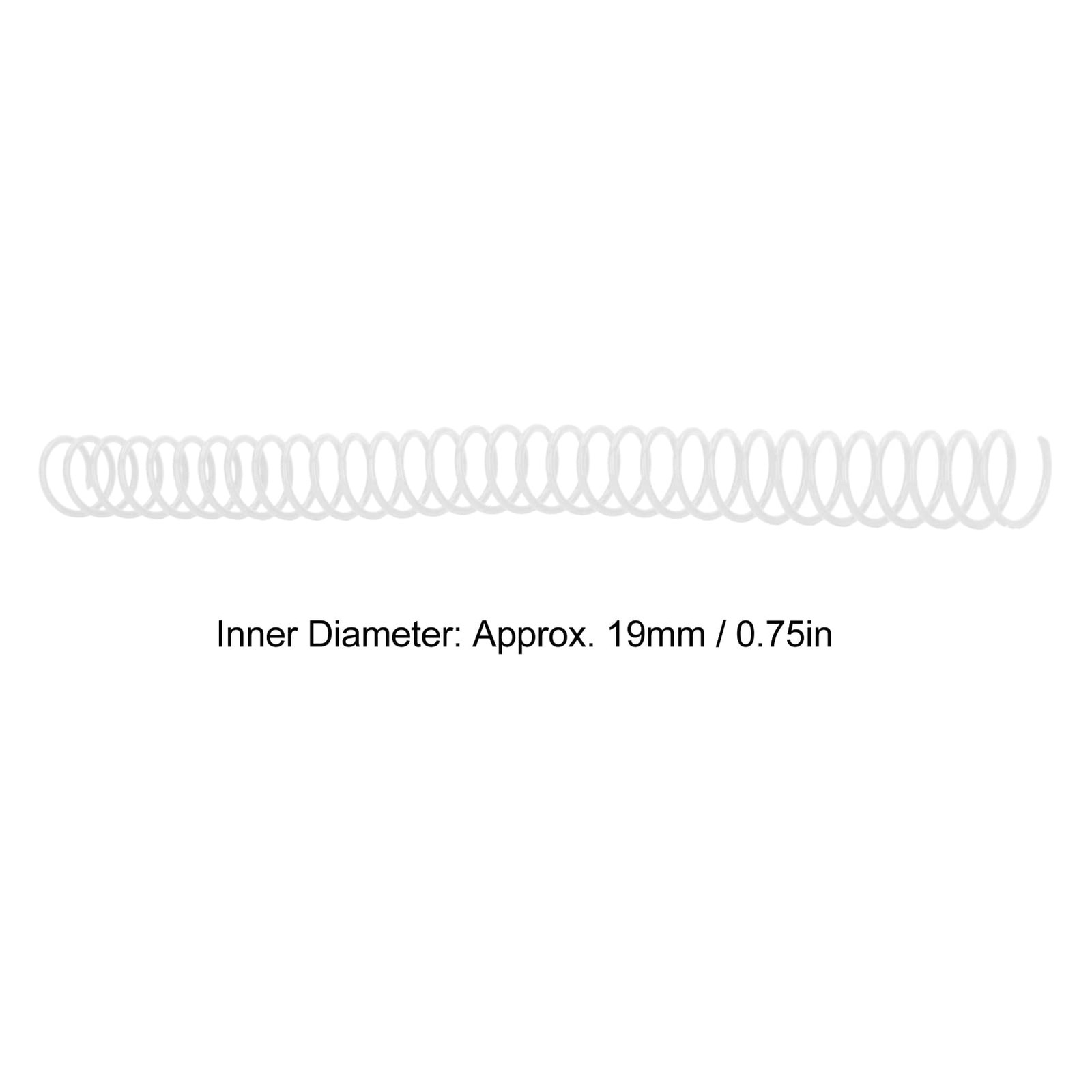 20Pcs Plastic Spiral Binding Coils Stationery accessories19mm 3/4in ID 30 Hol…