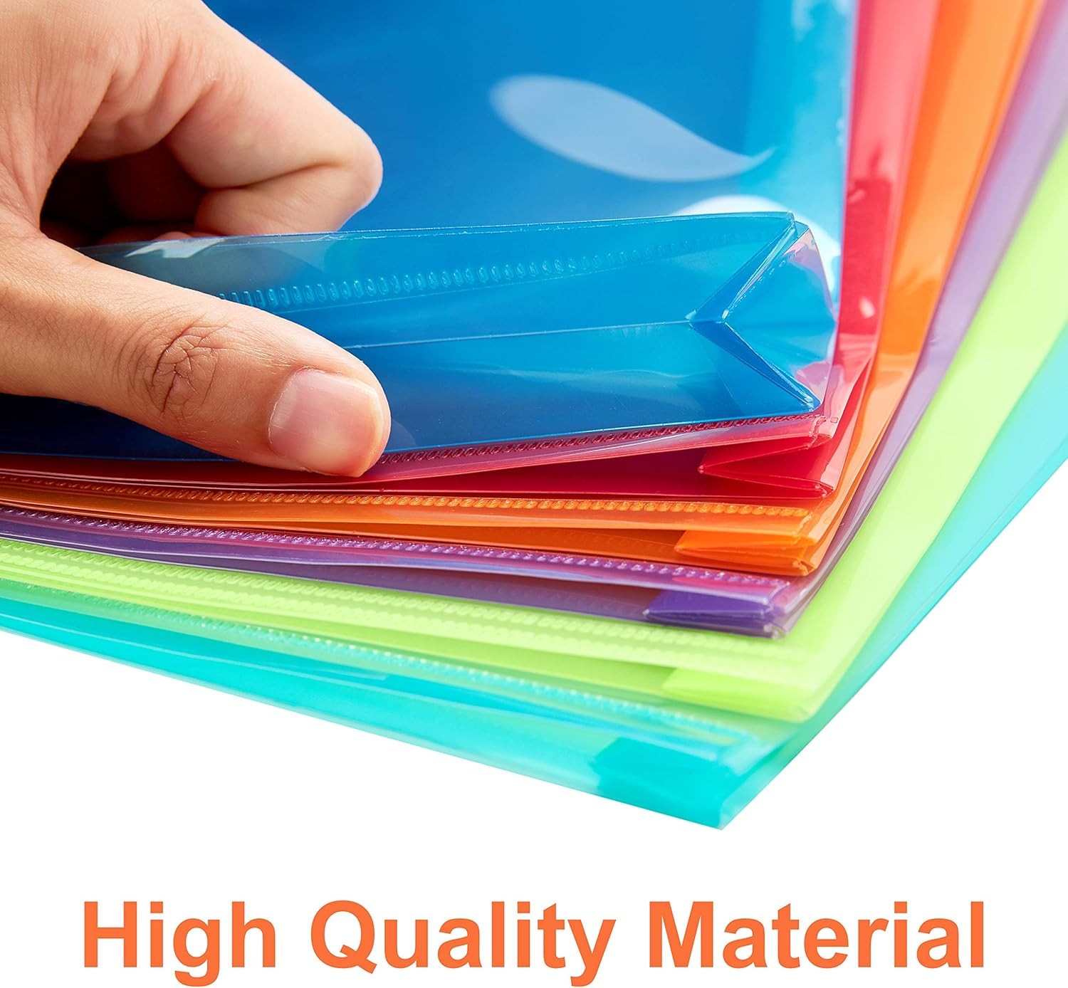 Plastic Legal Size Expandable Envelopes with String Tie Closure, 1-1/4″