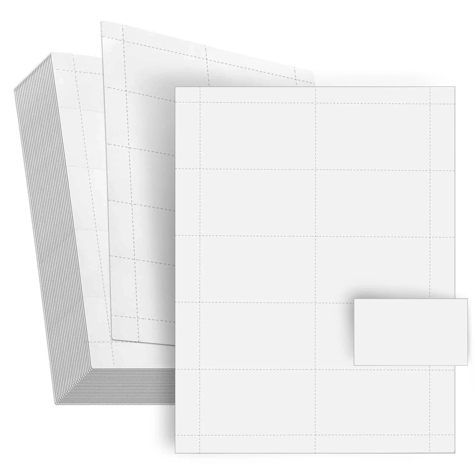 100 Pack Blank Business Card Paper for Printer, Inkjet and Laser Printable Sh