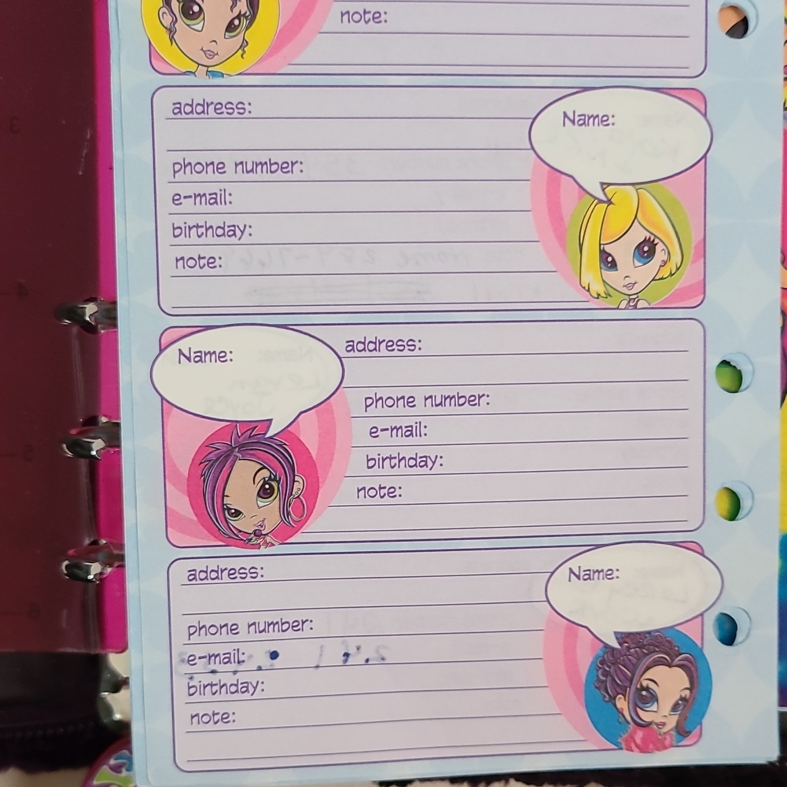 Lisa Frank Weekly/Monthly Organizer Faux Leather Medium 2003-2004