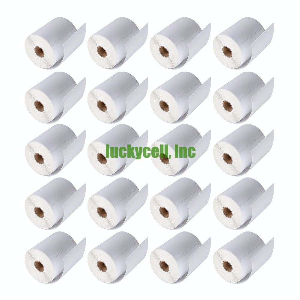 20 Rolls Direct Thermal Labels 4×6 250/Roll For Zebra Eltron 2844 ZP450 ZP505