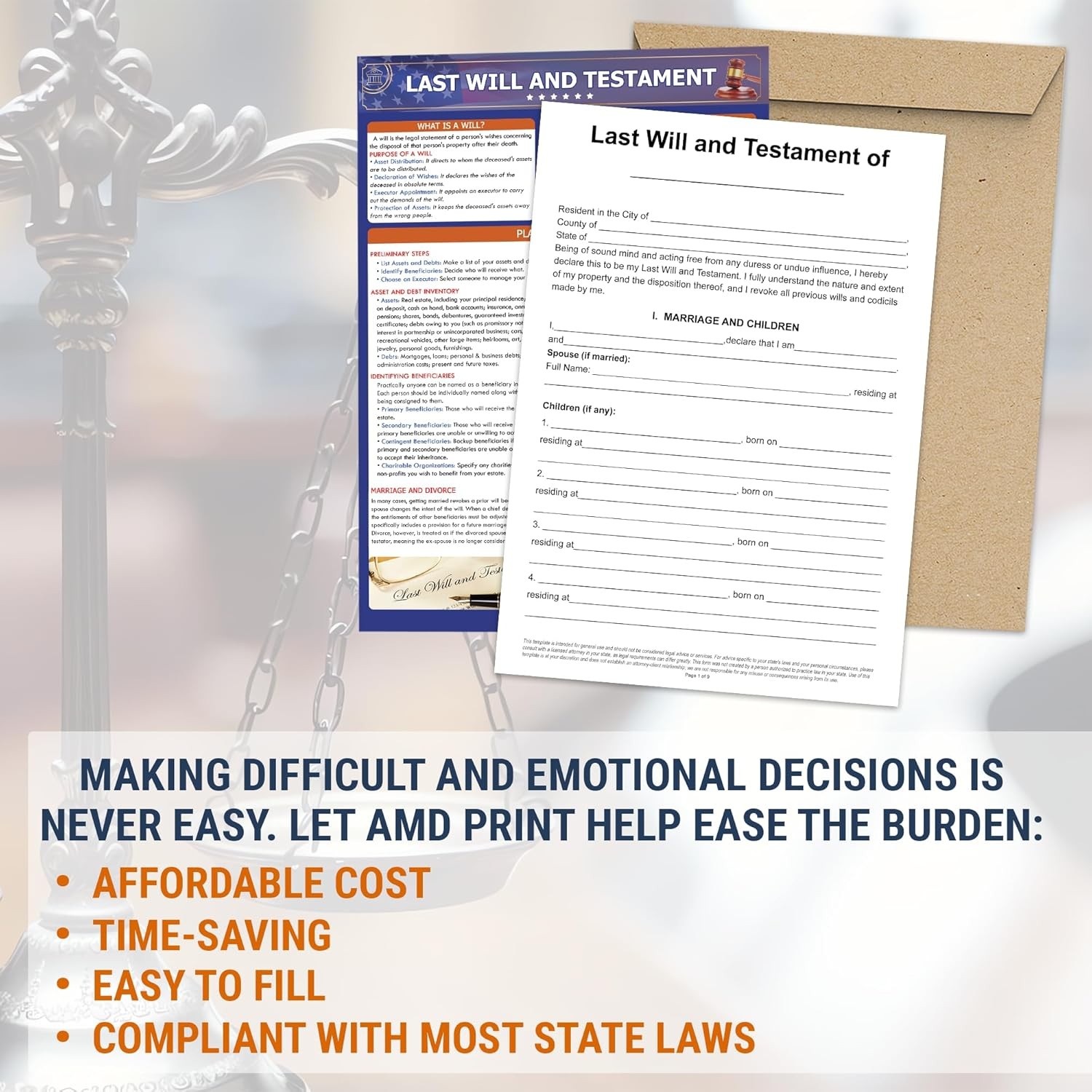 Last Will and Testament Kit 2026 – Legal Will, Trust Forms for Estate Planning,