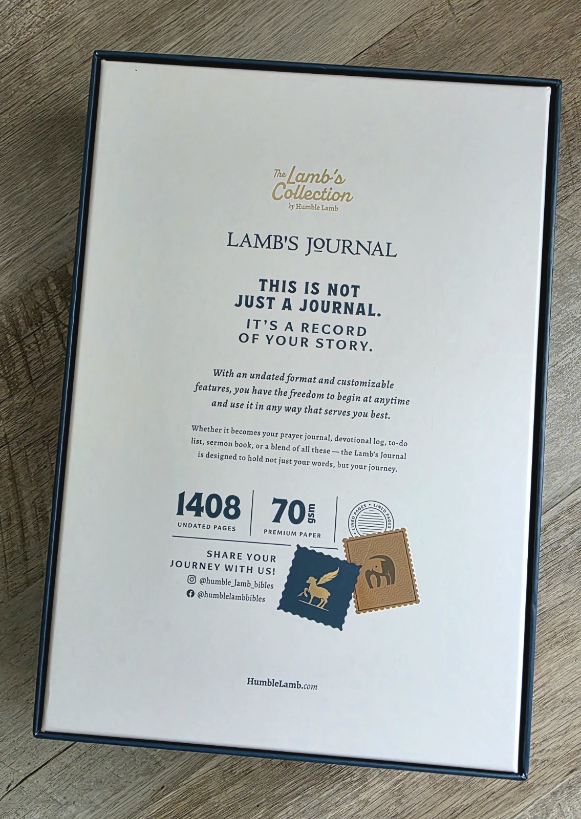 Humble Lamb Lamb’s Journal Sahara Blue Full-Grain Goatskin Leather, Illustrated
