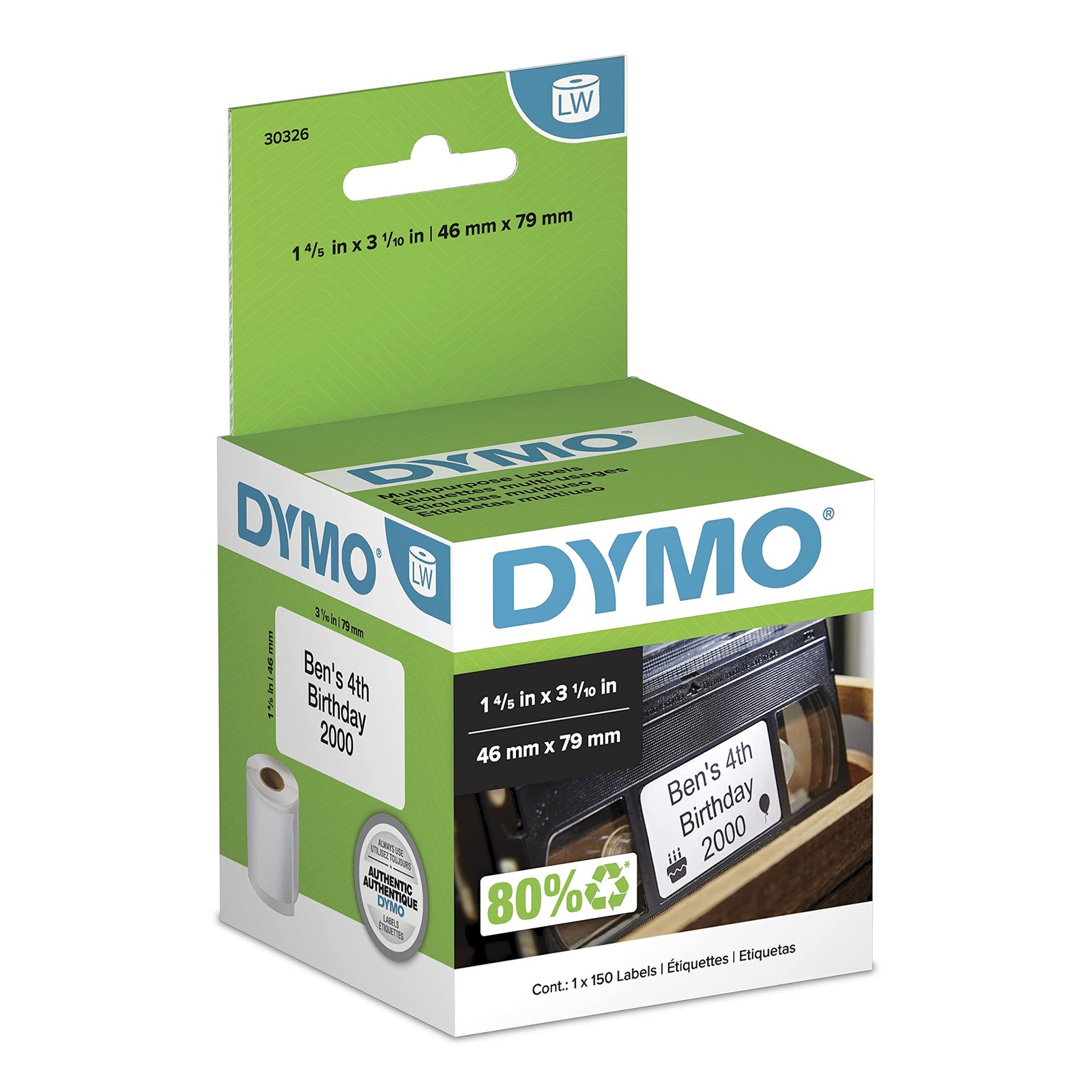 DYMO Multi Purpose Labels 145 x 310mm 150 Labels for Shipping and Mailing