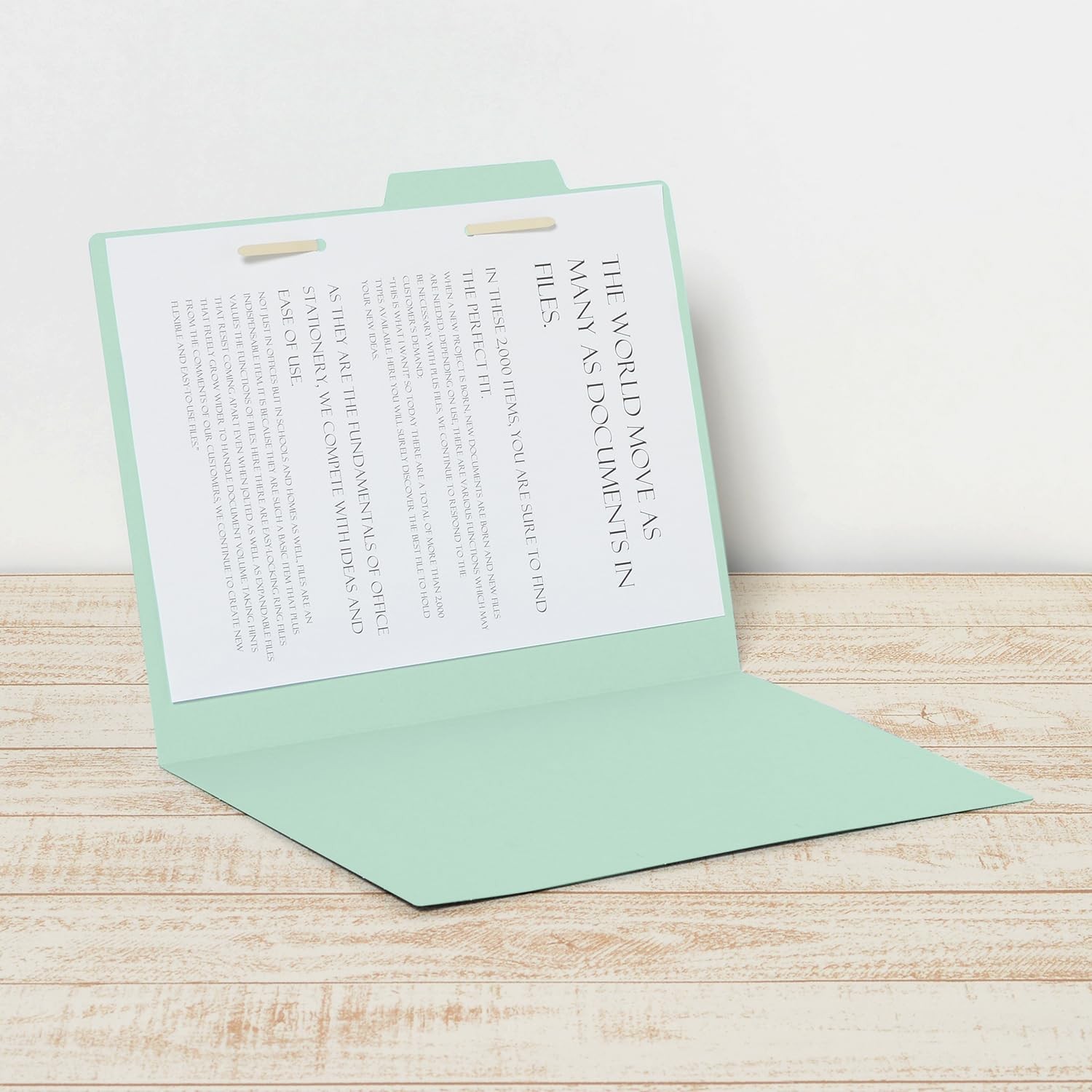 PLUS Individual Folders, Recycled Paper, A4-E, 5-Color Assortment, 5-Set (FL-061