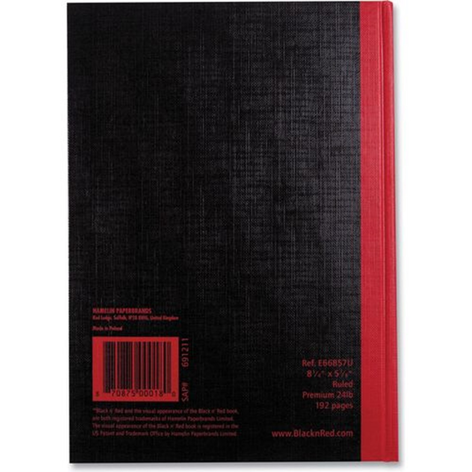 Black n Red Soft Cover Notebook Legal Rule Black Cover 5 3/4″ x 8 1/4″ 71 Pages