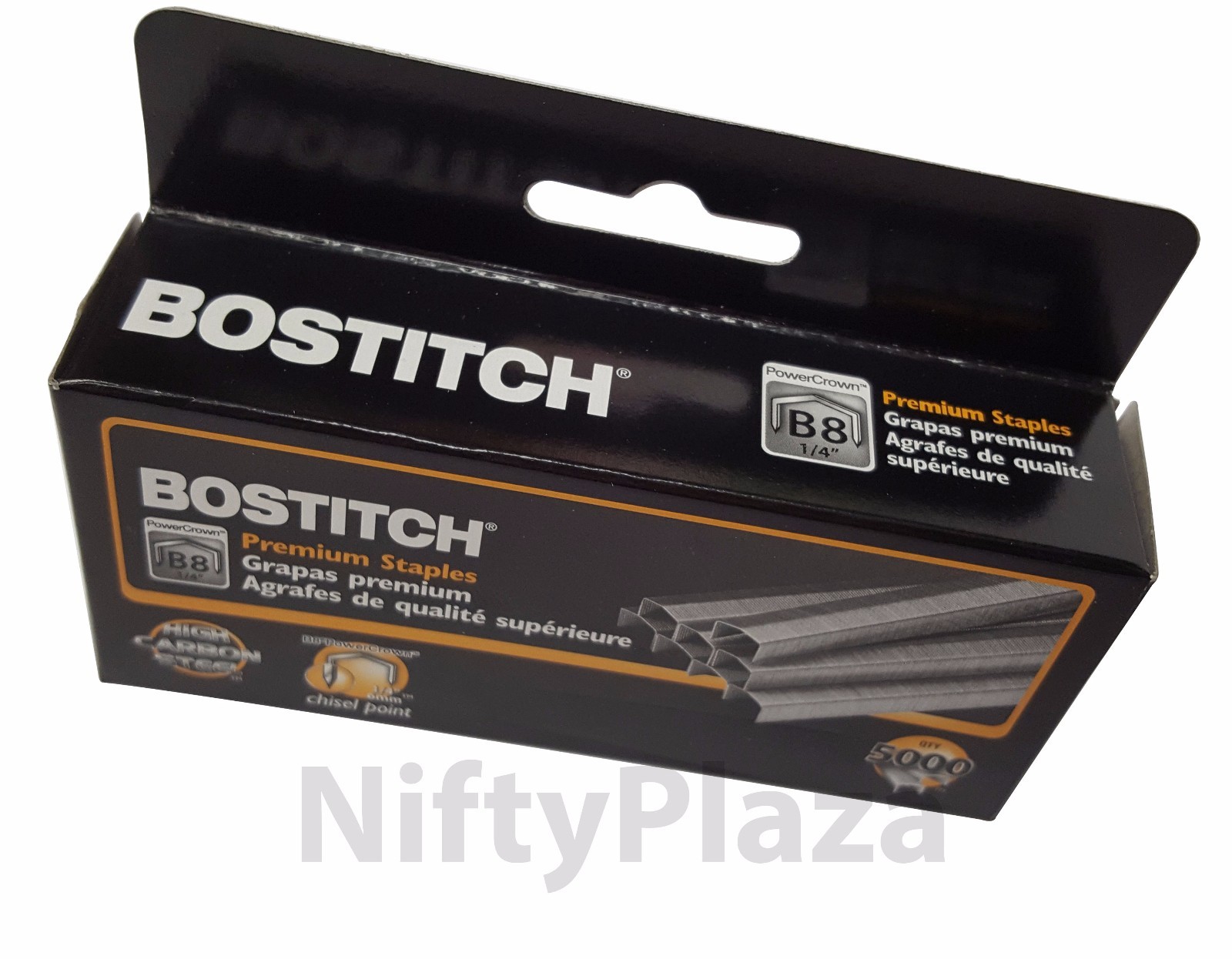 Lot of 25 New Boxes Stanley-Bostitch B8 Staples 1/4″ 5000 per box, 125,000 total