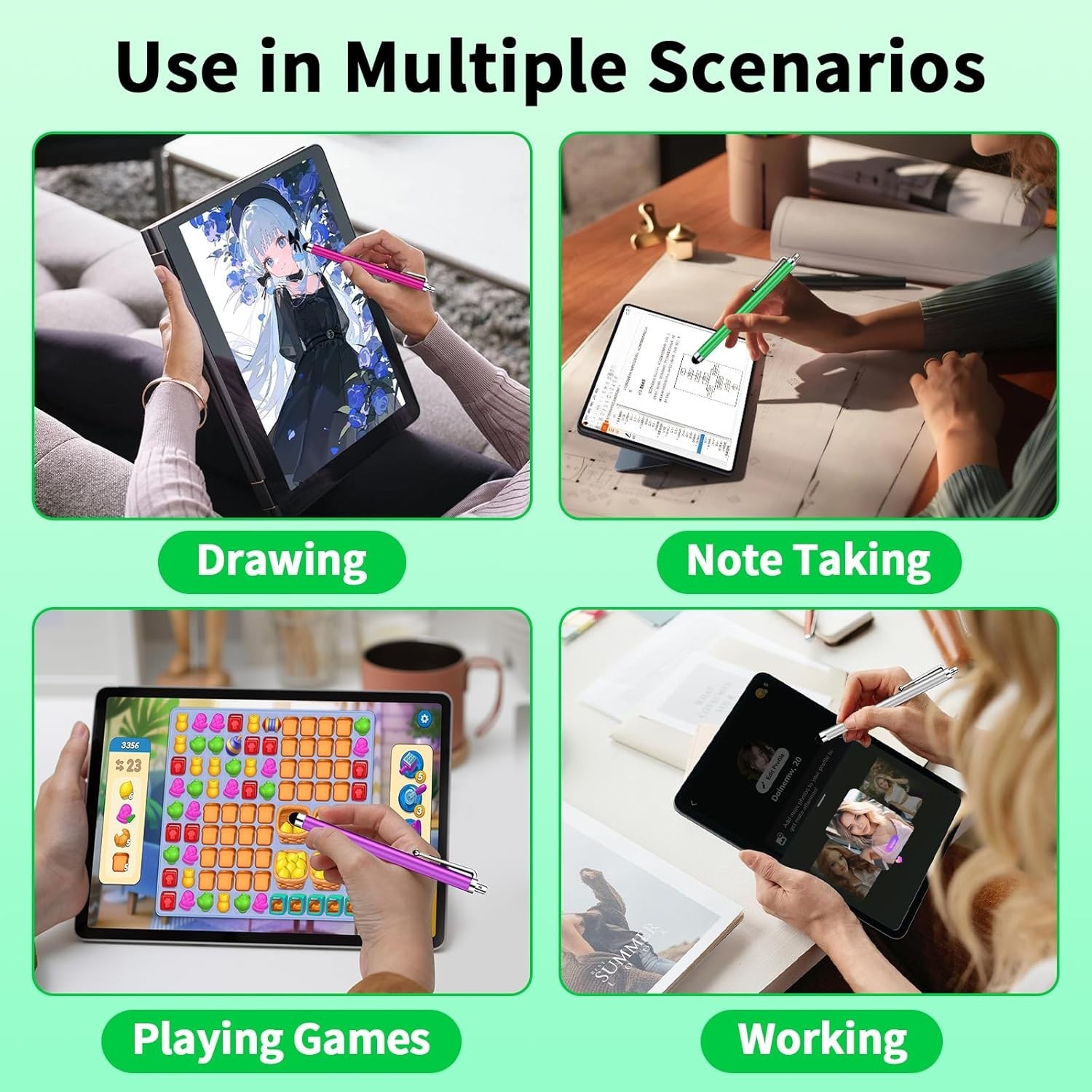 Stylus Pen Collection – 20 Universal Pens for Everyday Use & Creative Fun