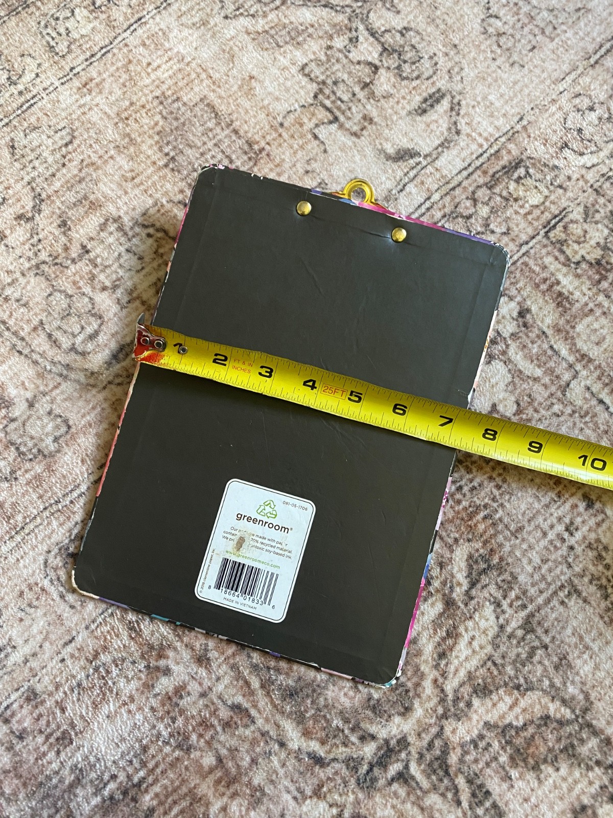 Multi Color Floral Clipboard w/ Gold