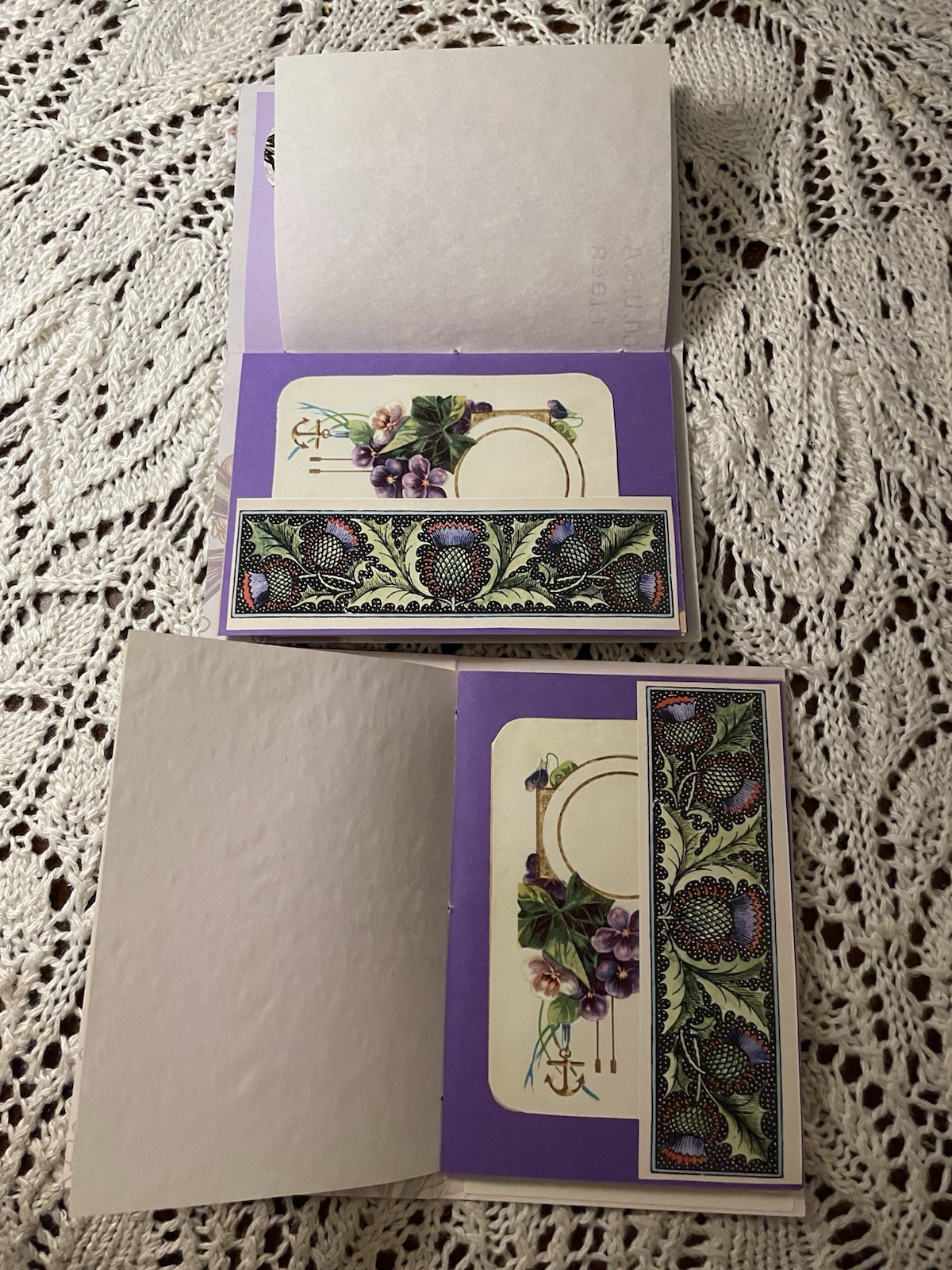 2 Junk Journal Greeting Cards Handmade 4”x6” Follow Your Dreams, Magic Happens