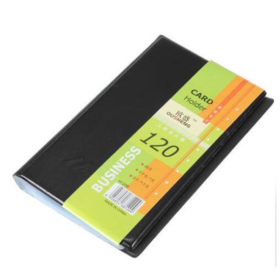 Hardcover Business Card Holder 120 Capacity Office Desk Organizer for Business