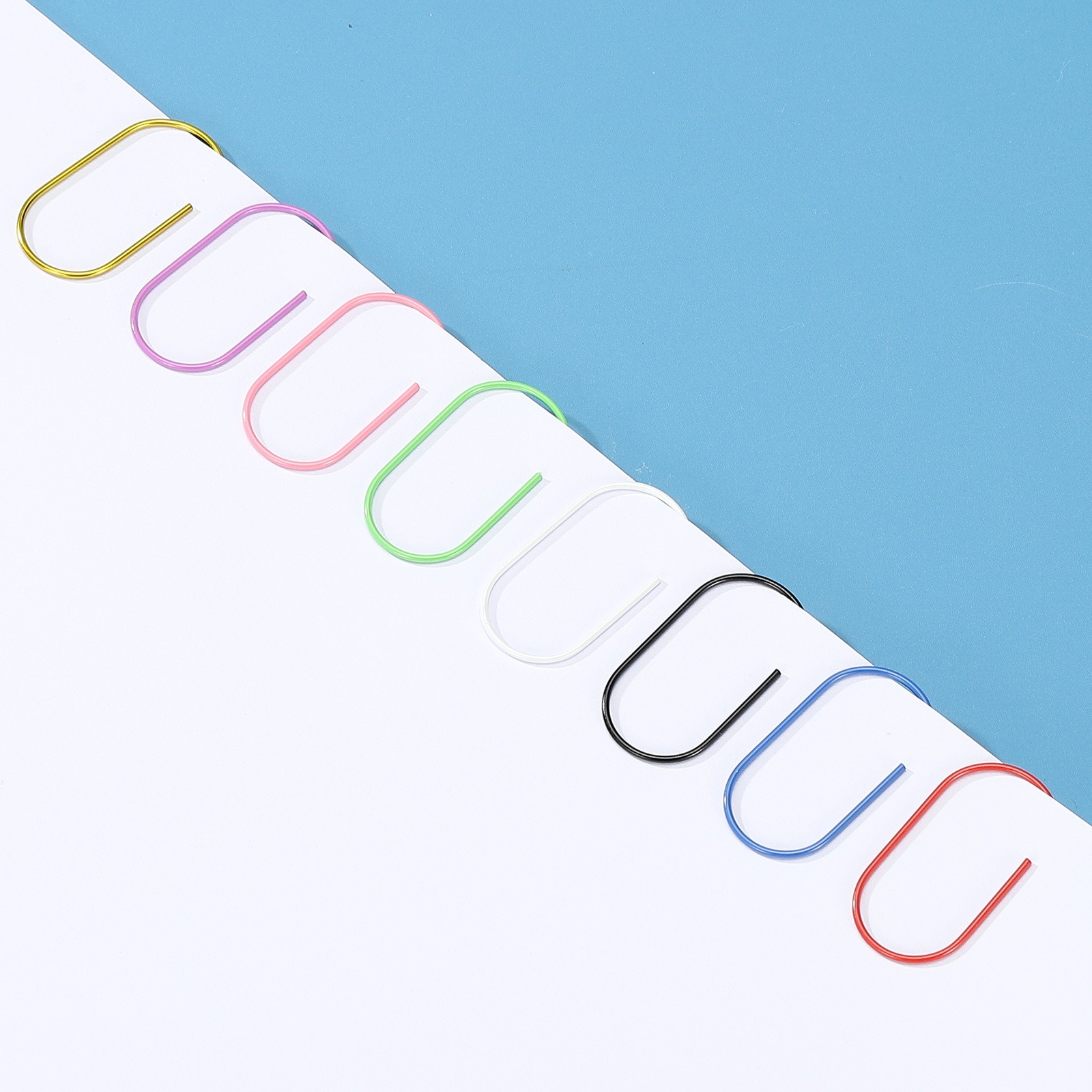 50pcs 2inch Paper Clip, 50mm Rust-proof Paper Clip Large Paper Clip, Blue