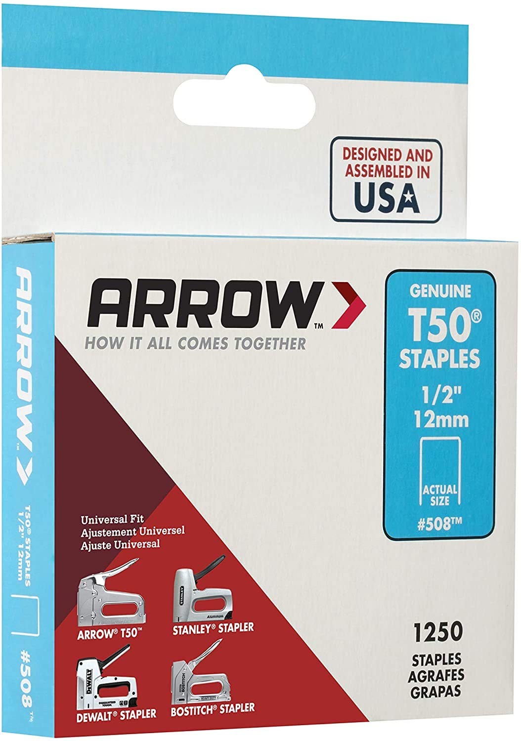 STAPLE 1/2″ T-50 1250PK