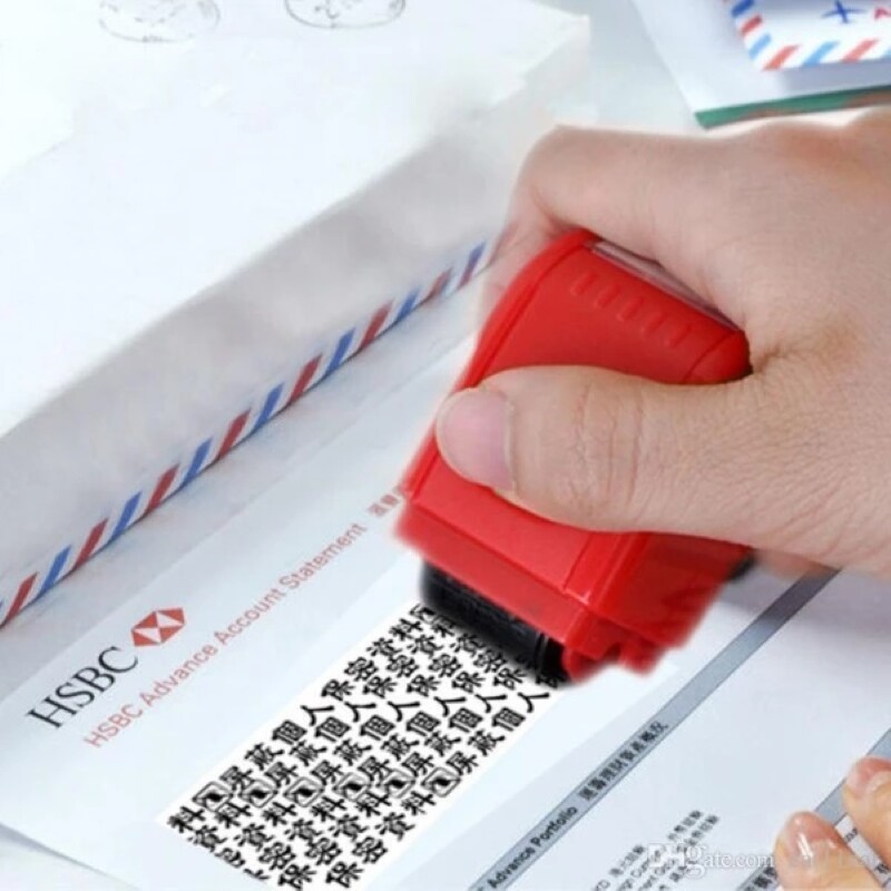 Purple Identity Protection Rolling Stamp (FREE U.S. SHIPPING)