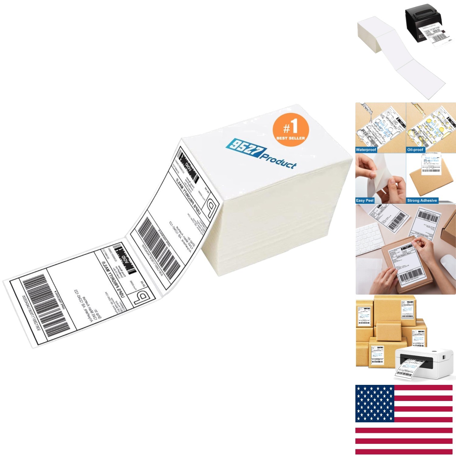100 Perforated 4 x 6 Direct Thermal Labels for Efficient Shipping Solutions