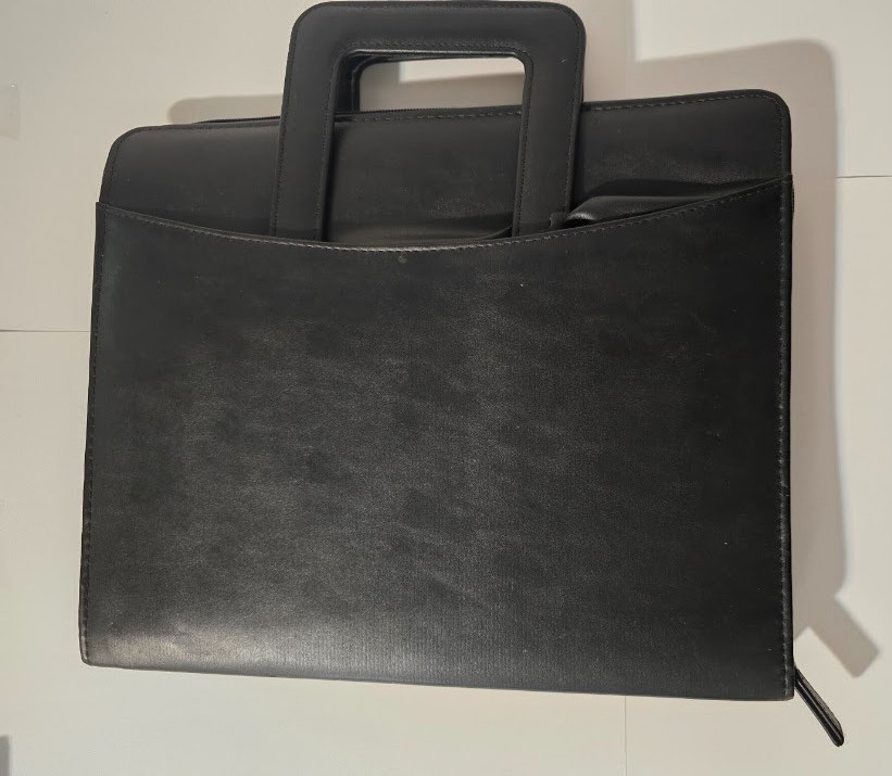 Black Executive Portfolio Binder Organizer Zip Around 3 Ring Business Planner Ca