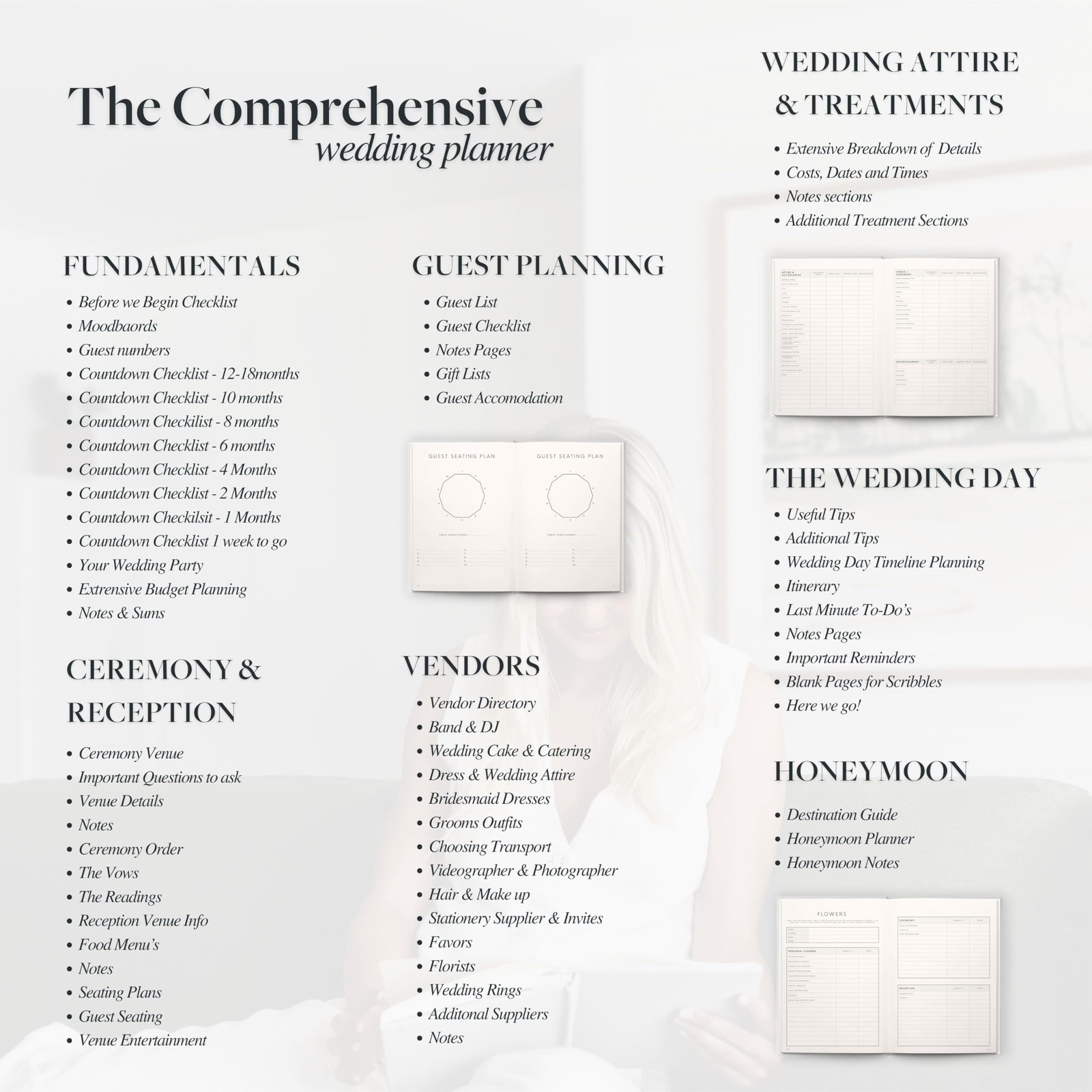 Award Winning Scribble & Dot® Wedding Planner Book 9.45 x 6.69 inches, Suede