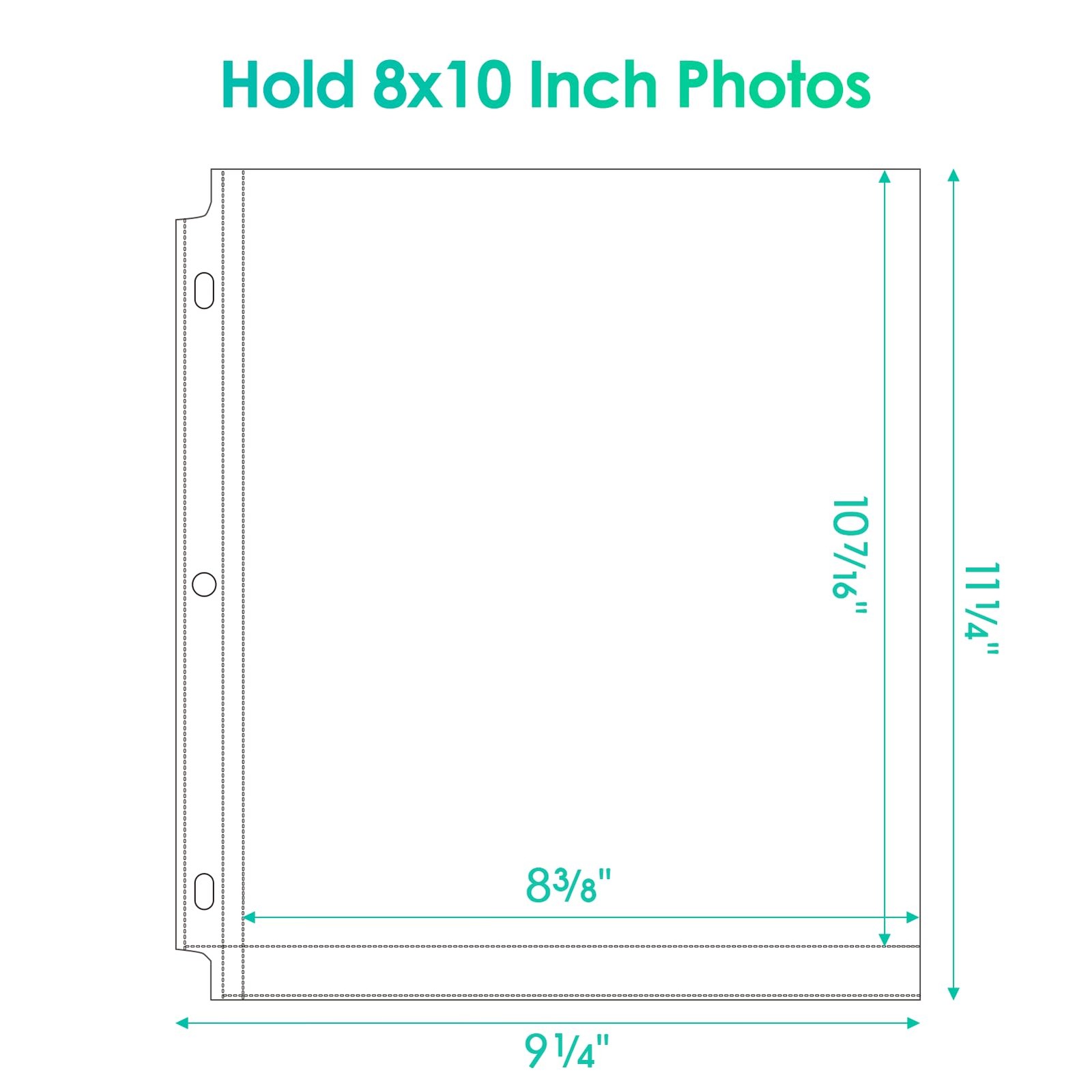 30 Pack 8×10 Photo Sleeves for 3 Ring Binder (60 Pictures), Heavy-Duty Archiv…